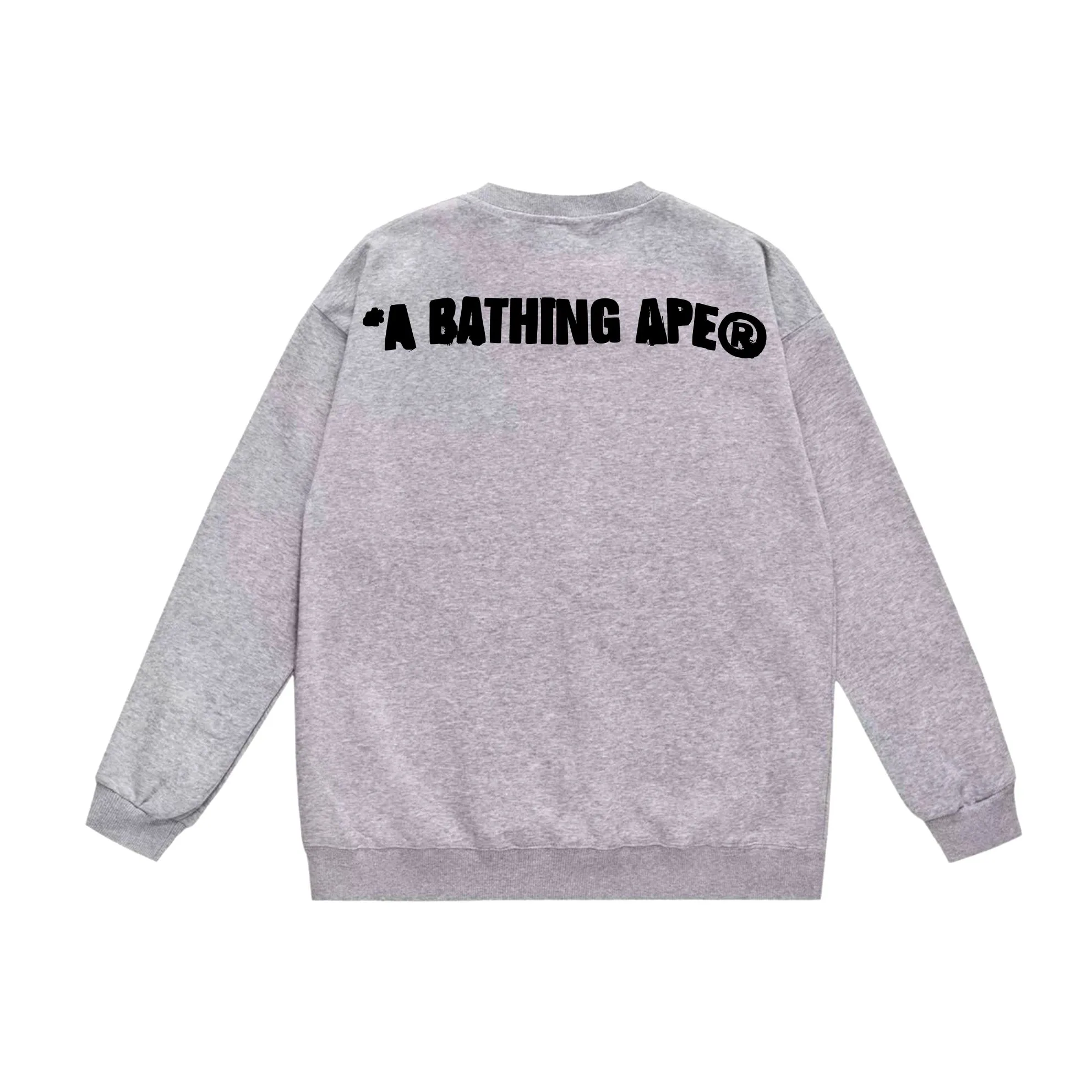 P170 model number SC568# terry 80 plus velvet 85 (top version) BAPE SS24 inkjet feeling ape head letter printed round neck sweatshirt Made of 350g large terry (drop shoulder large version) fabric, soft texture and no pilling Imported environmentally friendly printing glue The pattern is bright and three-dimensional Quality 💥Same style for men and women The upper body is fashionable Color: black white gray Size: S M L XL XXL