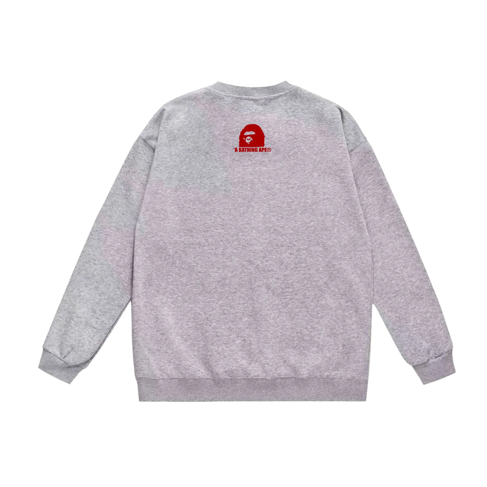 P170 model number SC547# terry 80 plus velvet 85 (top version) BAPE STA medallion plaid ape head print pattern round neck sweatshirt Made of 350 grams of large terry (drop shoulder large version) fabric, soft texture and no pilling Imported environmentally friendly printing glue The pattern is bright and three-dimensional Quality 💥Same style for men and women The upper body is trendy Color: black white gray Size: S M L XL XXL