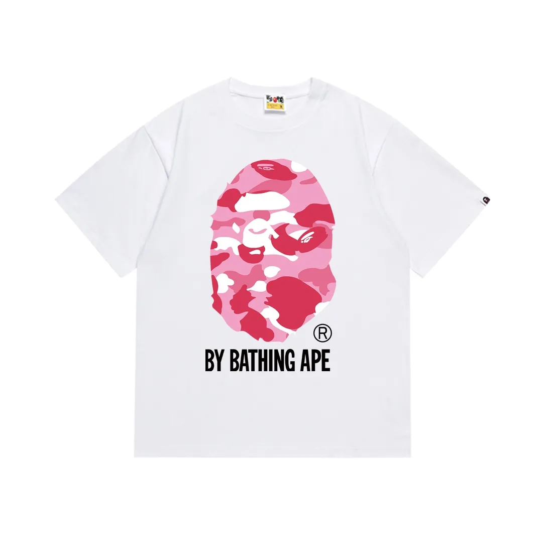 SC155#p110💰 (top version) BAPE multi-color ape head pattern printed short-sleeved T-shirt Made of 260 grams of high-quality high-weave pure cotton fabric, double yarn combed, soft texture and no pilling Imported environmentally friendly printing glue, bright and three-dimensional pattern, quality 💥Same style for men and women, the upper body is fashionable Color: black white Size: S M L XL XXL