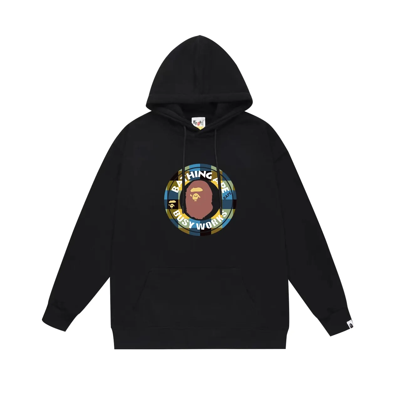 Model No. SC672#terry p160 plus velvet p180💰 (top version) BAPE ape man head medallion letter printed hooded sweatshirt. Made of 380g large terry 430g silver fox velvet (drop shoulder large version) fabric. The texture is soft and non-pilling. Imported environmentally friendly printing glue. The pattern is bright and three-dimensional. Quality💥Same style for men and women. The upper body is trendy. Color: black and red, white and red, gray and red, black and blue, white and blue. Gray blue Size: S M L XL XXL