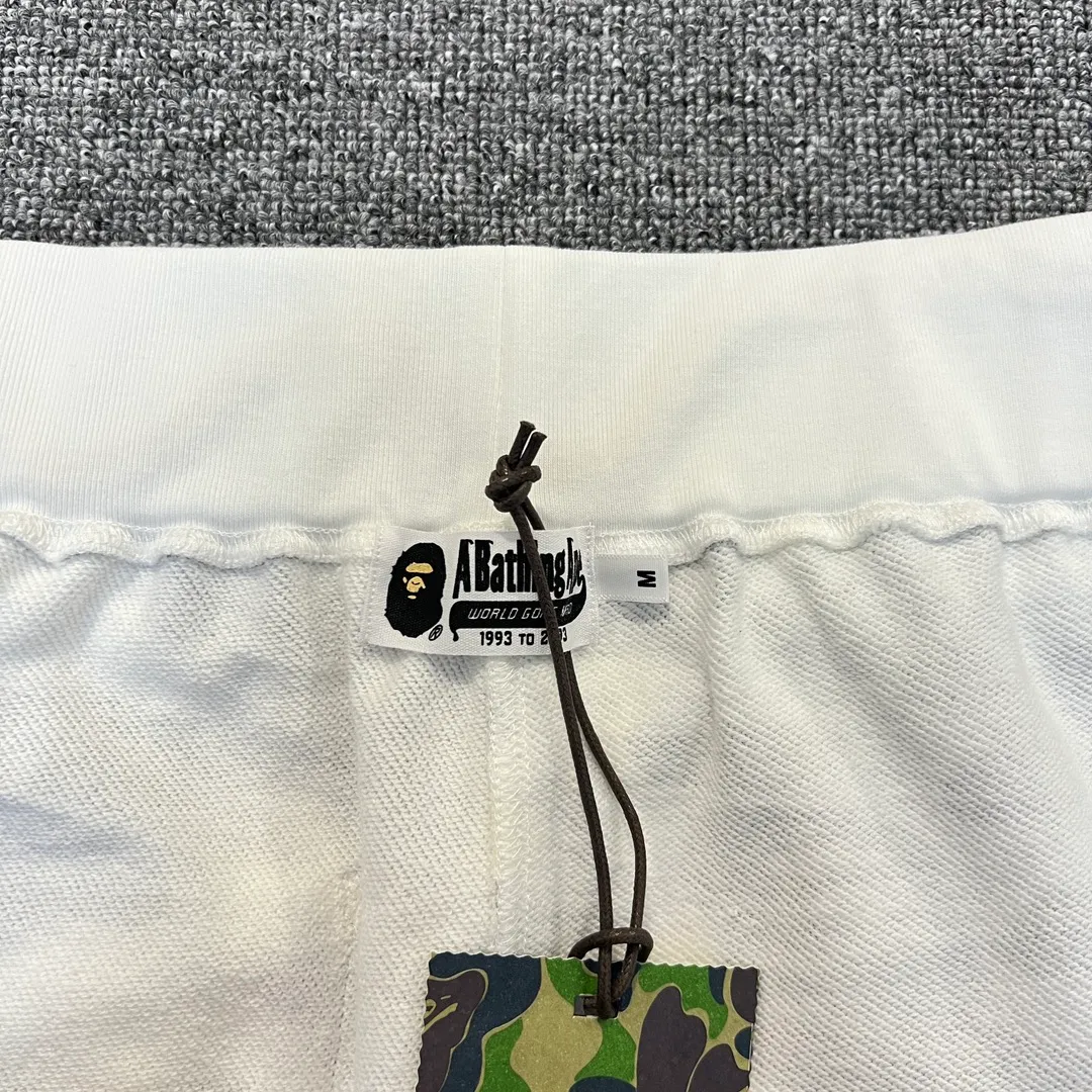 💰200 BAPE luminous camouflage shark print shorts 340g pure cotton custom fabric ZP version Couple style: M-XXL [grey white]