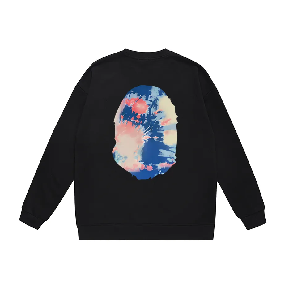 P170 model number SC315# terry 80 plus velvet 85 (top version) BAPE ape head letter printed round neck sweatshirt. Made of 350 grams of large terry (large version with dropped shoulders) fabric. The texture is soft and non-pilling. Imported environmentally friendly printing glue. The pattern is bright and three-dimensional. Quality💥Same style for men and women. The upper body is trendy. Color: black white gray Size: S M L XL XXL