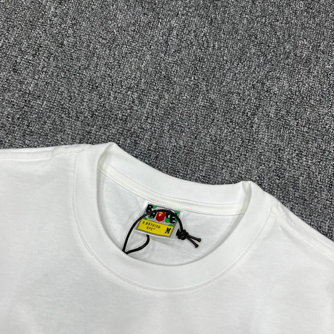 💰140 Bape Potted Flower Print Limited Edition Linen Cotton 280g Customized Fabric Couple Style: S—XXL [Black White]