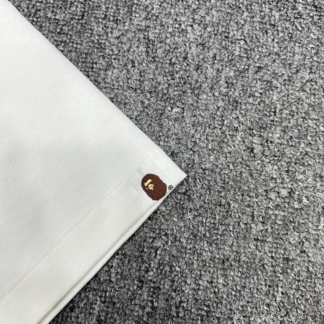 💰140 Bape Potted Flower Print Limited Edition Linen Cotton 280g Customized Fabric Couple Style: S—XXL [Black White]