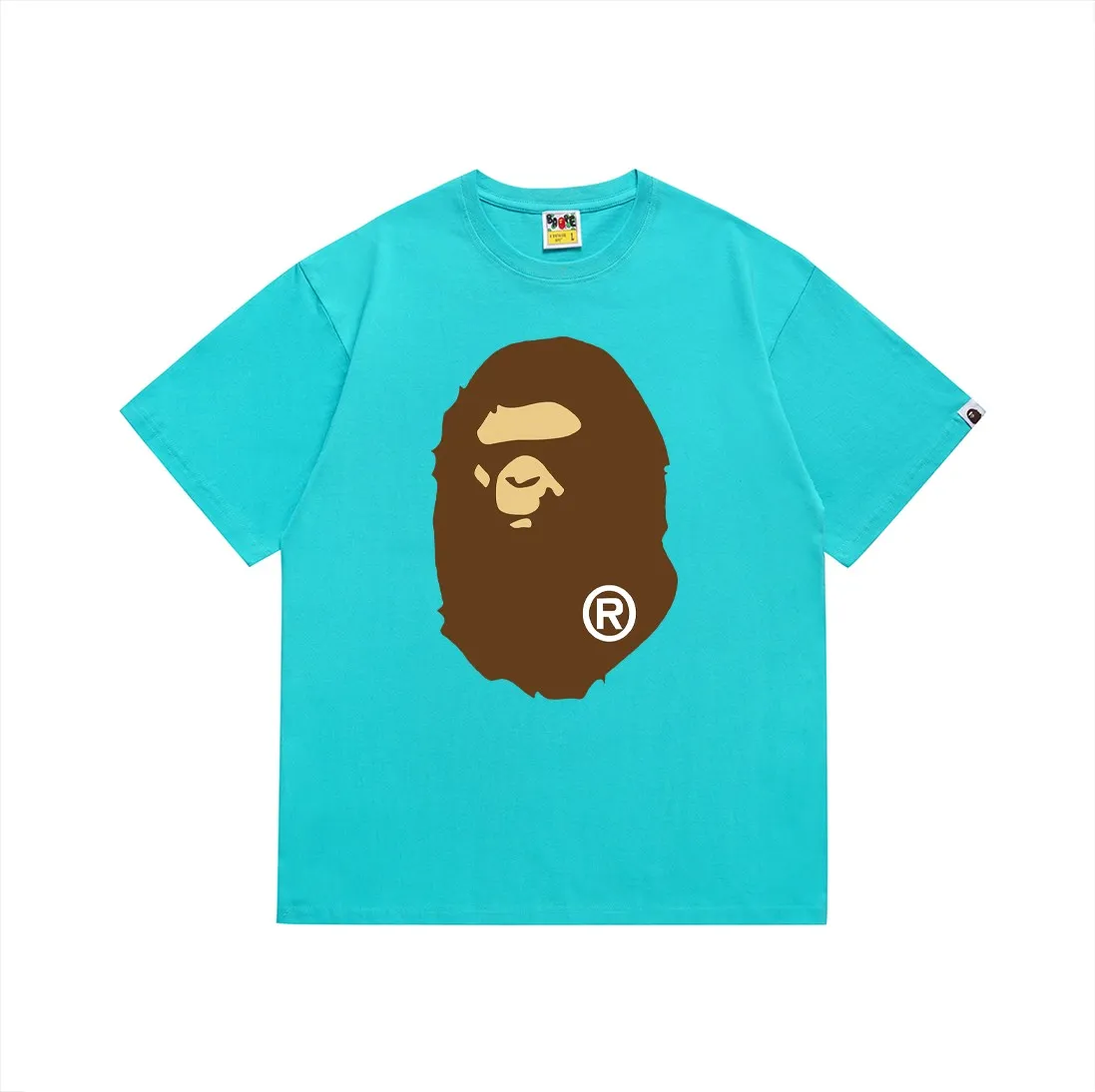 SC175#p110💰 (Top version) BAPE classic front and back great ape head printed short-sleeved T-shirt Made of 260 grams of high-quality high-weave pure cotton fabric, double yarn combed, soft texture without pilling, imported environmentally friendly printing glue, bright and three-dimensional pattern, quality 💥unisex style, the upper body is trendy Color: black, white, apricot, green, red, purple, pink, dark gray, coffee, fluorescent green, floral gray, grass green, raspberry Burgundy Lake Blue Sky Blue Khaki Navy Blue Klein Blue Dragon Fruit Color Size: S M L XL XXL