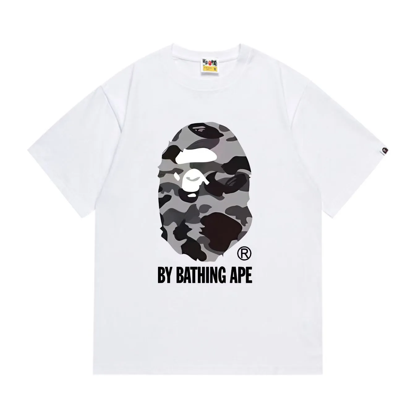 SC277#p110💰 (top version) BAPE uses 260 grams of high-quality high-weave pure cotton fabric, double yarn combed, soft texture and no pilling, imported environmentally friendly printing glue, bright and three-dimensional pattern, quality 💥Same style for men and women, the upper body is fashionable Color: Black White Size: S M L XL XXL