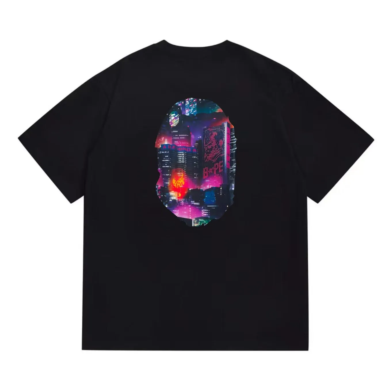 SC1018#p110💰 (top version) BAPE uses 260 grams of high-quality high-weave pure cotton fabric, double yarn combed, soft and non-pilling texture, imported environmentally friendly printing glue, bright and three-dimensional pattern, quality 💥Same style for men and women, the upper body is fashionable Color: black white Size: S M L XL XXL