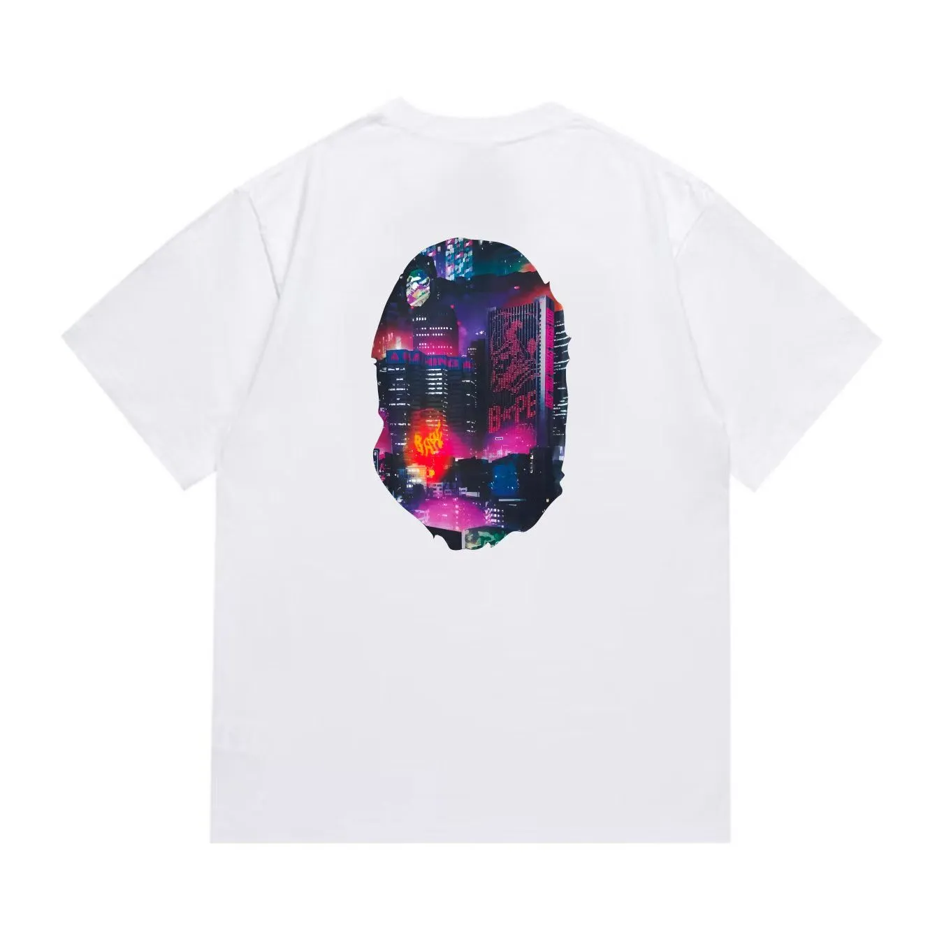 SC1018#p110💰 (top version) BAPE uses 260 grams of high-quality high-weave pure cotton fabric, double yarn combed, soft and non-pilling texture, imported environmentally friendly printing glue, bright and three-dimensional pattern, quality 💥Same style for men and women, the upper body is fashionable Color: black white Size: S M L XL XXL