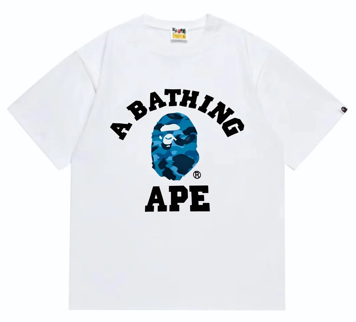 SC251#p110💰 (Top version) BAPE honeycomb camouflage letter ape head printed short-sleeved T-shirt Made of 260 grams of high-quality high-weave pure cotton fabric, double yarn combed, soft texture and no pilling Imported environmentally friendly printing glue, bright and three-dimensional pattern, quality 💥Same style for men and women, the upper body is fashionable Color: black and blue, white and blue, black and gray, white and gray Size: S M L XL XXL