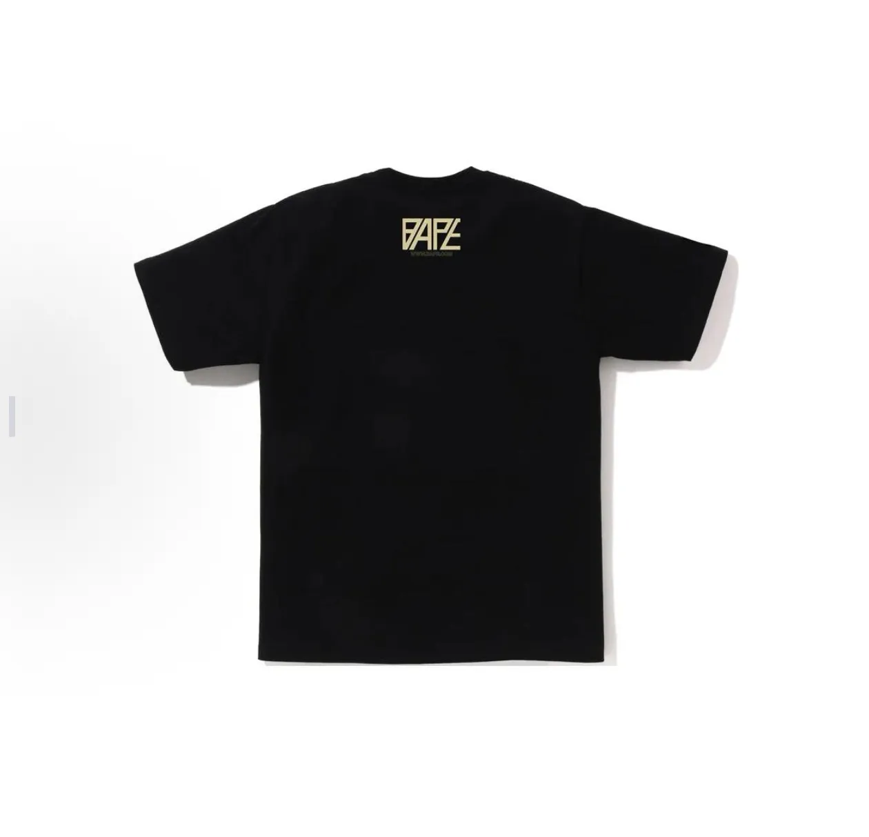 P110 001202 BAPE logo letter printed pullover short-sleeved T-shirt, same style for men and women, size smlxlxxl, black and white