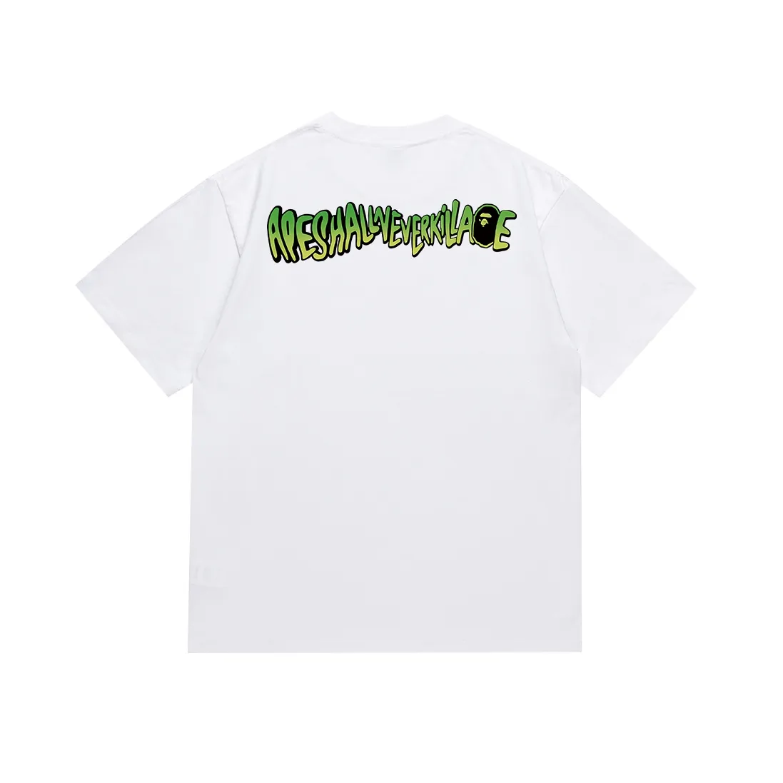 SC103#p110💰 (top version) BAPE camouflage car graffiti ape head letter print pattern short-sleeved T-shirt Made of 260 grams of high-quality high-weave pure cotton fabric, double yarn combed, soft texture without pilling, imported environmentally friendly printing glue, bright and three-dimensional pattern, quality 💥Same style for men and women, the upper body is fashionable Color: black white Size: S M L XL XXL