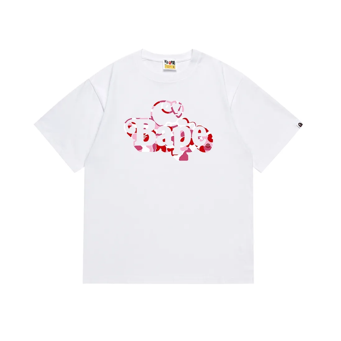 SC109#p110💰 (top version) BAPE camouflage cartoon BABY MILO printed pattern short-sleeved T-shirt Made of 260 grams of high-quality high-weave pure cotton fabric, double yarn combed, soft and non-pilling texture, imported environmentally friendly printing glue, bright and three-dimensional pattern, quality 💥Same style for men and women, the upper body is fashionable Color: black green white green black blue white blue black red white red Size: S M L XL XXL