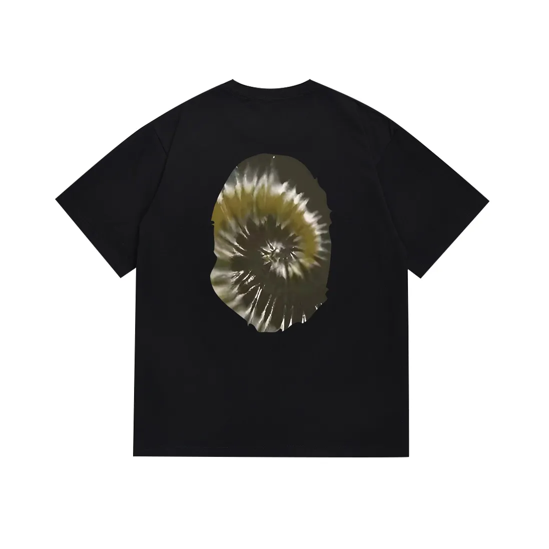 SC108#p110💰 (Top version) BAPE tie-dyed ape head print short-sleeved T-shirt Made of 260 grams of high-quality high-woven pure cotton fabric, double yarn combed, soft texture and no pilling Imported environmentally friendly printing glue, bright and three-dimensional pattern, quality 💥Same style for men and women, the upper body is fashionable Color: black white Size: S M L XL XXL
