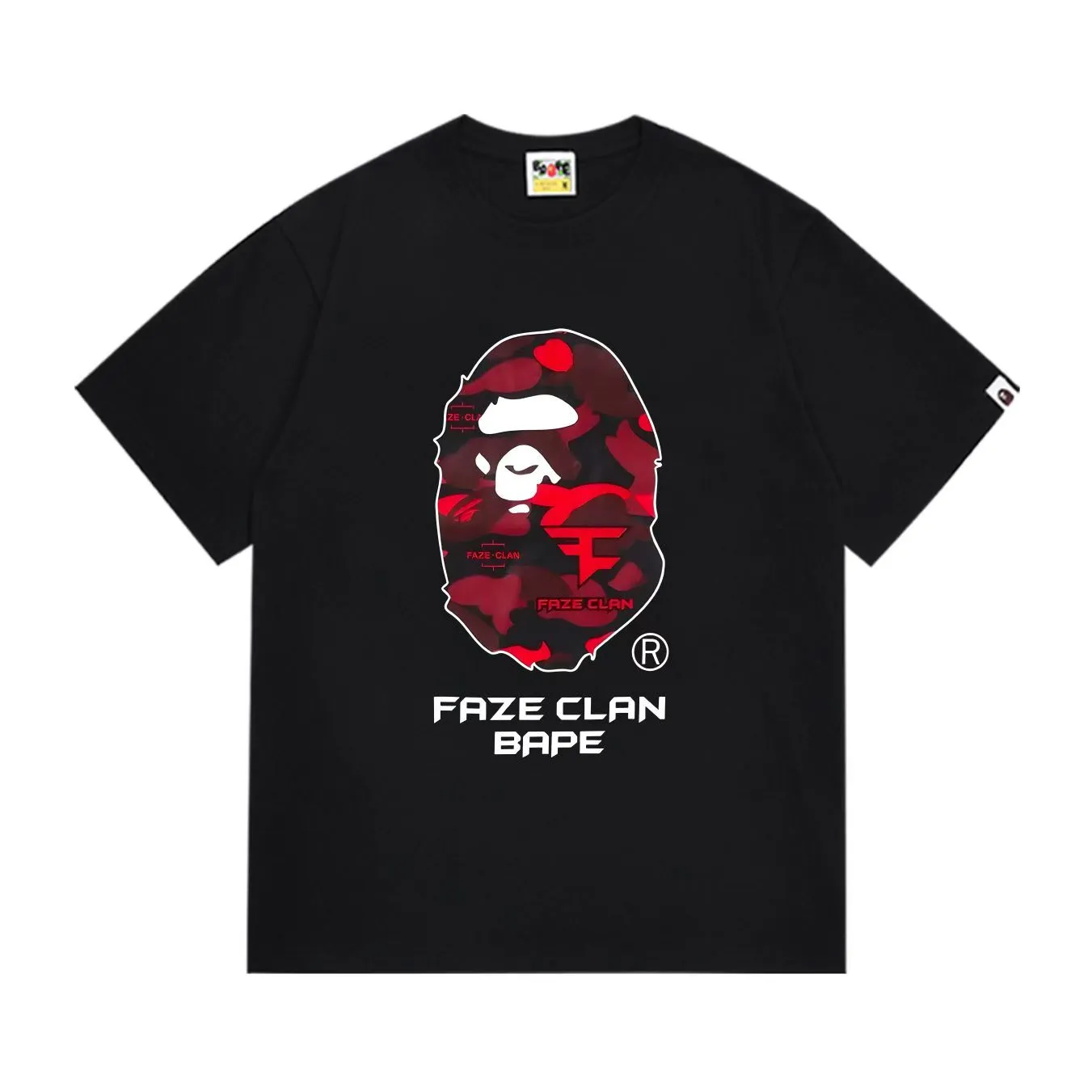 SC275#p110💰 (top version) BAPE uses 260 grams of high-quality high-weave pure cotton fabric, double yarn combed, soft and non-pilling texture, imported environmentally friendly printing glue, bright and three-dimensional pattern, quality 💥Same style for men and women, the upper body is fashionable Color: Black White Size: S M L XL XXL