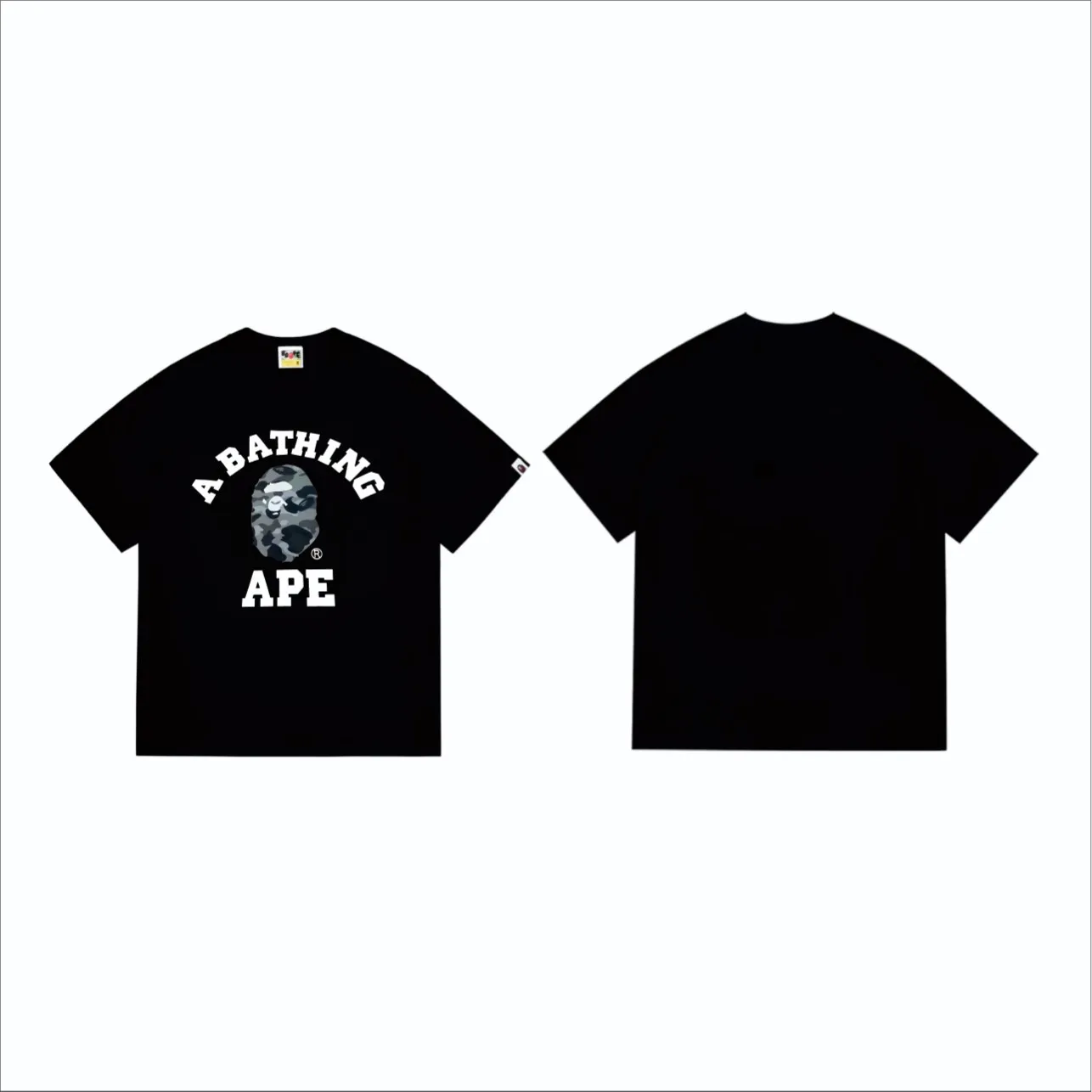 SC251#p110💰 (Top version) BAPE honeycomb camouflage letter ape head printed short-sleeved T-shirt Made of 260 grams of high-quality high-weave pure cotton fabric, double yarn combed, soft texture and no pilling Imported environmentally friendly printing glue, bright and three-dimensional pattern, quality 💥Same style for men and women, the upper body is fashionable Color: black and blue, white and blue, black and gray, white and gray Size: S M L XL XXL