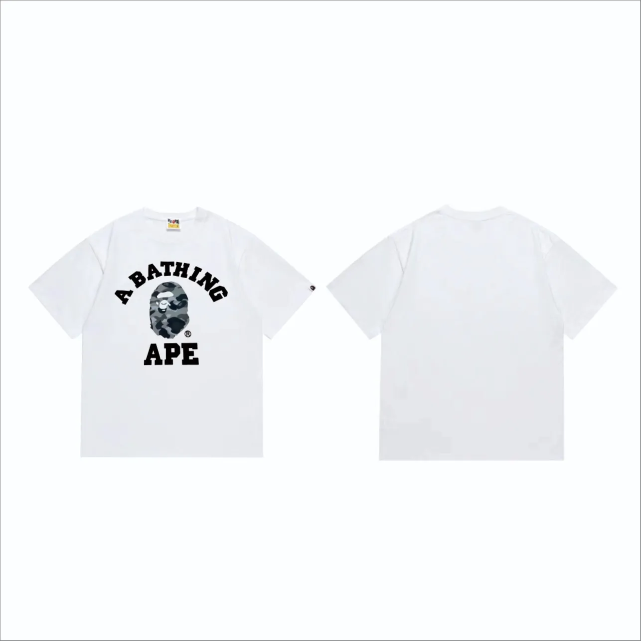 SC251#p110💰 (Top version) BAPE honeycomb camouflage letter ape head printed short-sleeved T-shirt Made of 260 grams of high-quality high-weave pure cotton fabric, double yarn combed, soft texture and no pilling Imported environmentally friendly printing glue, bright and three-dimensional pattern, quality 💥Same style for men and women, the upper body is fashionable Color: black and blue, white and blue, black and gray, white and gray Size: S M L XL XXL