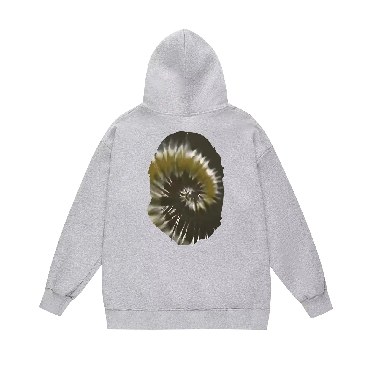 Model No. SC708# terry p160 plus velvet 180💰 (top version) BAPE autumn and winter tie-dyed ape head print hooded sweatshirt. Made of 350 grams of large terry (drop shoulder large version) fabric. The texture is soft and non-pilling. Imported environmentally friendly printing glue. The pattern is bright and three-dimensional. Quality💥Same style for men and women. The upper body is trendy. Color: black white gray Size: S M L XL XXL