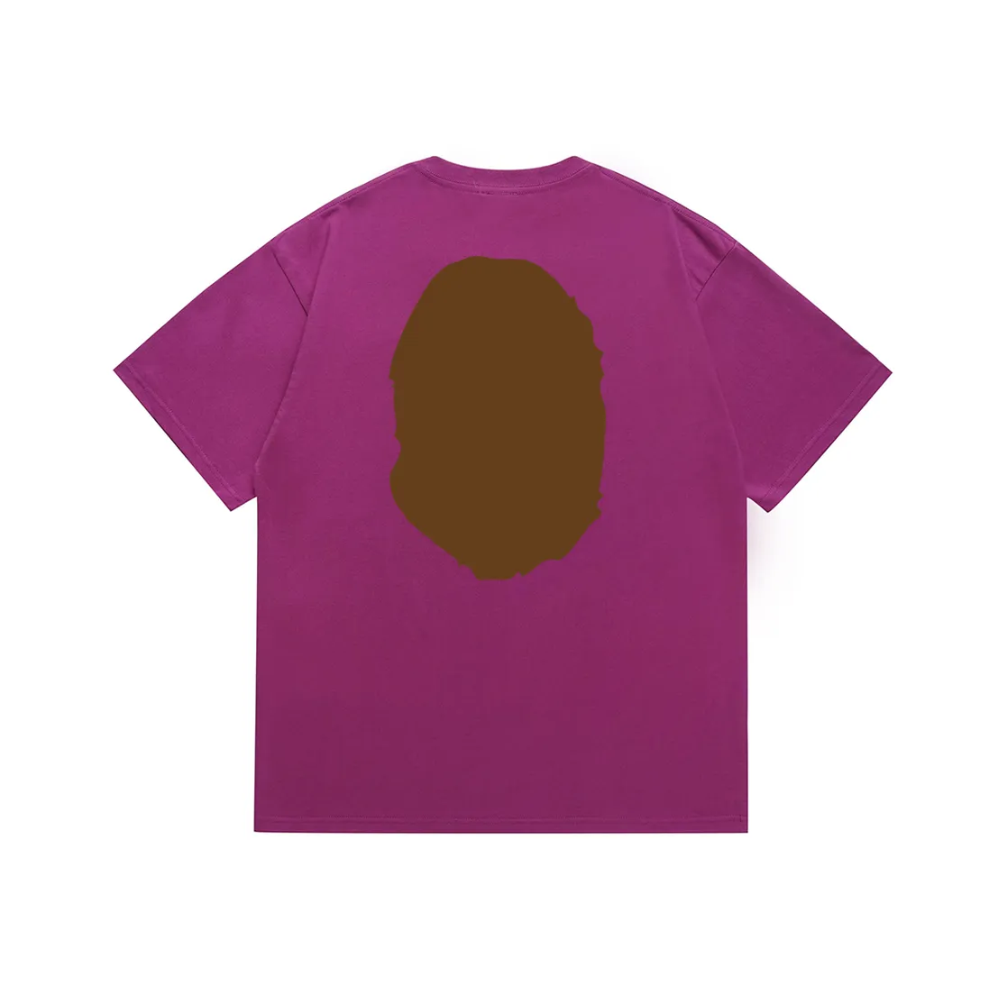SC175#p110💰 (Top version) BAPE classic front and back great ape head printed short-sleeved T-shirt Made of 260 grams of high-quality high-weave pure cotton fabric, double yarn combed, soft texture without pilling, imported environmentally friendly printing glue, bright and three-dimensional pattern, quality 💥unisex style, the upper body is trendy Color: black, white, apricot, green, red, purple, pink, dark gray, coffee, fluorescent green, floral gray, grass green, raspberry Burgundy Lake Blue Sky Blue Khaki Navy Blue Klein Blue Dragon Fruit Color Size: S M L XL XXL