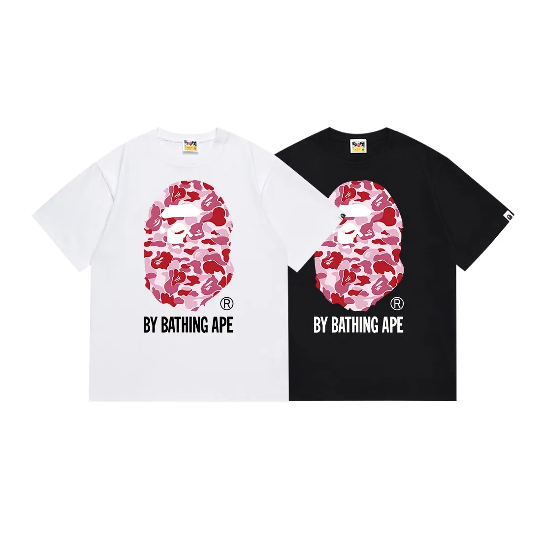 SC151#p110💰 (top version) BAPE classic camouflage ape head letter printed short-sleeved T-shirt. Made of 260 grams of high-quality high-weave pure cotton fabric. Double yarn combed, soft texture and no pilling. Imported environmentally friendly printing glue. Bright and three-dimensional pattern. Quality💥Same style for men and women. The upper body is trendy. Color: black white. Size: S M L XL XXL