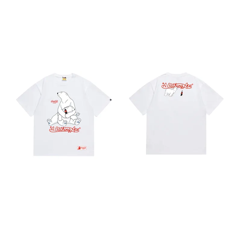 SC1034#p110💰 (top version) BAPE uses 260 grams of high-quality high-weave pure cotton fabric, double yarn combed, soft and non-pilling texture, imported environmentally friendly printing glue, bright and three-dimensional pattern, quality 💥Same style for men and women, the upper body is trendy Color: Black White Size: S M L XL XXL