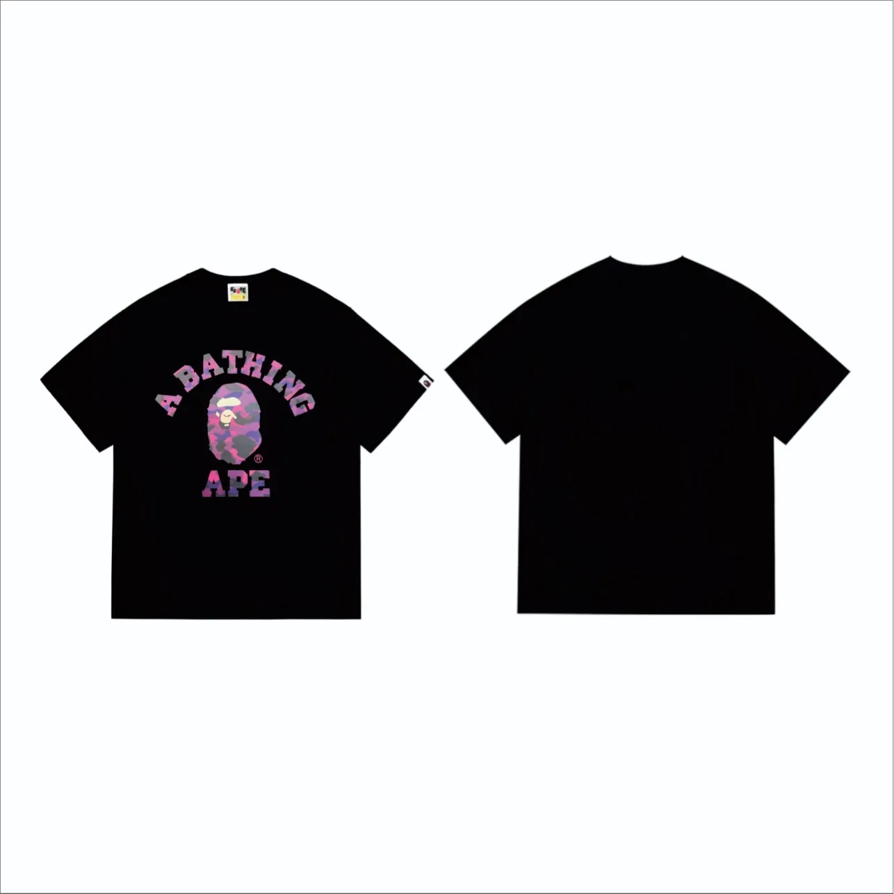 SC249#p110💰 (top version) BAPE camouflage ape head letter printed short-sleeved T-shirt Made of 260 grams of high-quality high-weave pure cotton fabric, double yarn combed, soft texture without pilling, imported environmentally friendly printing glue, bright and three-dimensional pattern, quality 💥unisex style, the upper body is fashionable Color: black red white red black purple white purple black yellow white yellow black blue white blue black camouflage green white camouflage green Size: S M L XL XXL