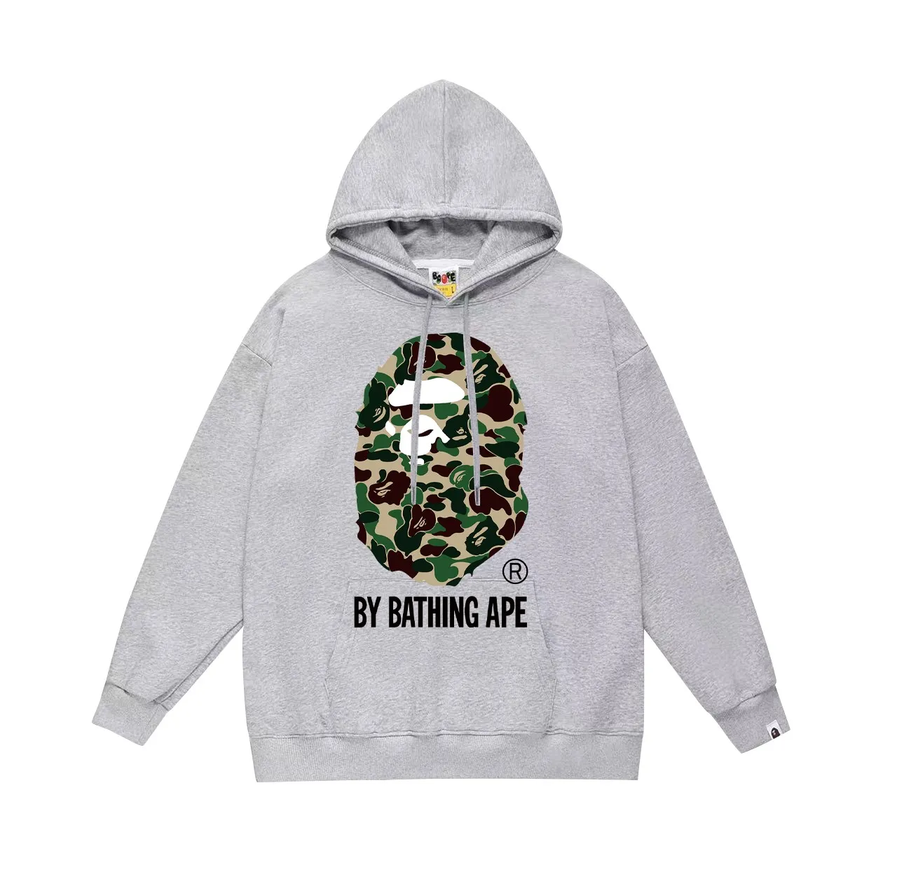 Model number SC751# Terry p160 plus velvet 180💰 (top version) BAPE classic camouflage ape head letter pattern hooded sweatshirt. Made of 380g large terry (drop shoulder large version) fabric. The texture is soft and does not pill. Imported environmentally friendly printing glue. The pattern is bright and three-dimensional. Quality💥Male and female. The upper body is trendy. Colors: black and red, white and red, gray and red, black and green, white and green, gray and green, black and blue, white and blue. Gray blue Size: S M L XL XXL