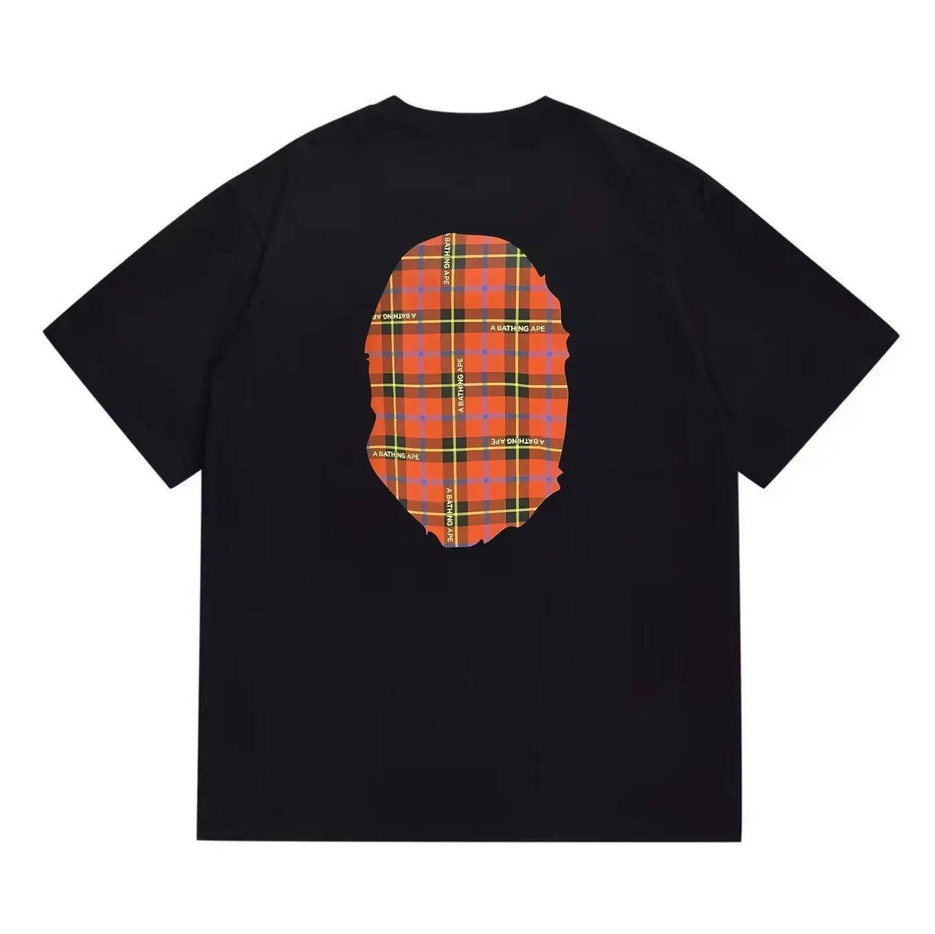 SC291#p110💰 (top version) BAPE is made of 260 grams of high-quality high-weave pure cotton fabric, double yarn combed, soft and non-pilling, imported environmentally friendly printing glue, bright and three-dimensional patterns, quality 💥Same style for men and women, the upper body is trendy Color: Black White Size: S M L XL XXL