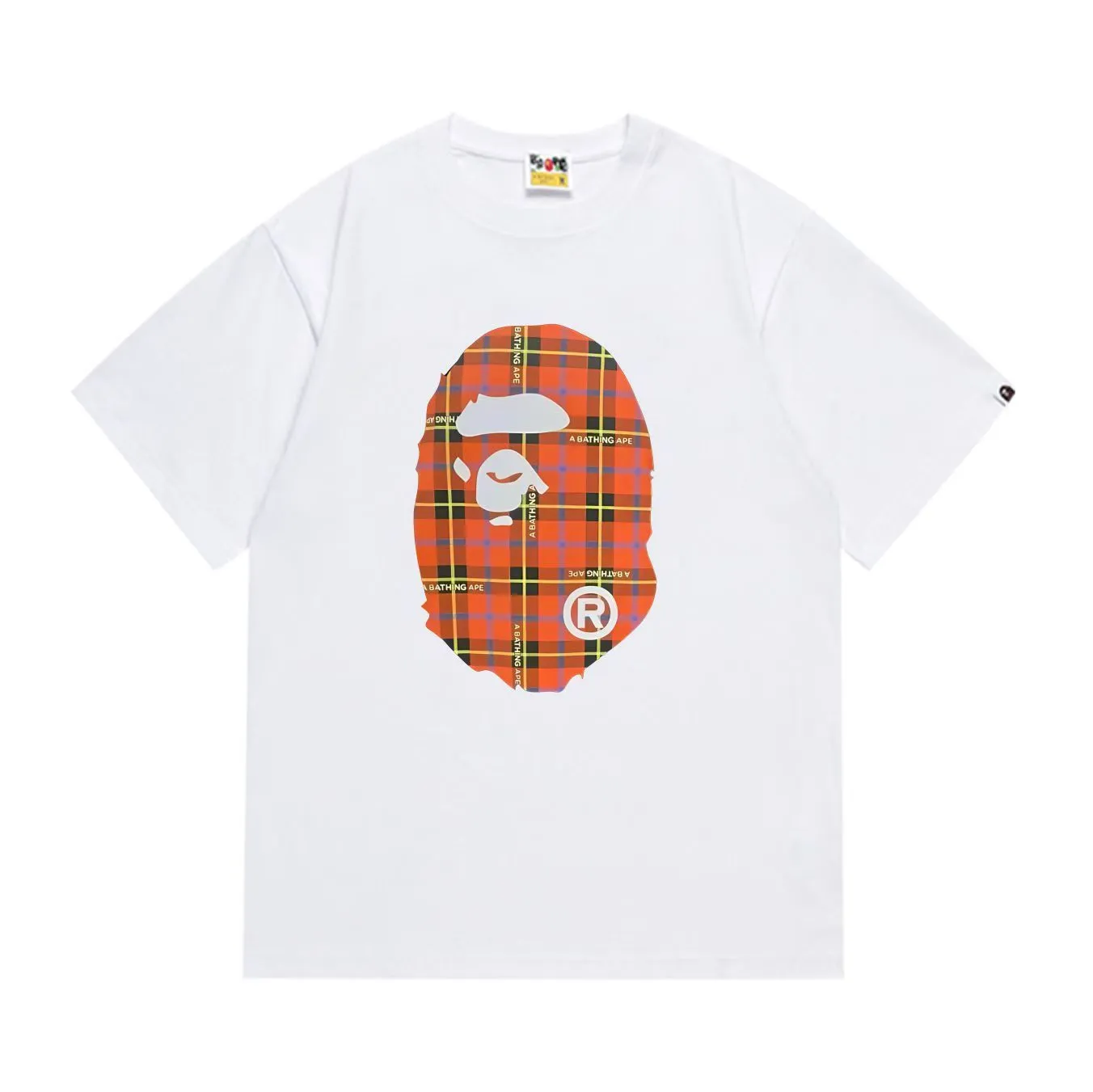SC291#p110💰 (top version) BAPE is made of 260 grams of high-quality high-weave pure cotton fabric, double yarn combed, soft and non-pilling, imported environmentally friendly printing glue, bright and three-dimensional patterns, quality 💥Same style for men and women, the upper body is trendy Color: Black White Size: S M L XL XXL