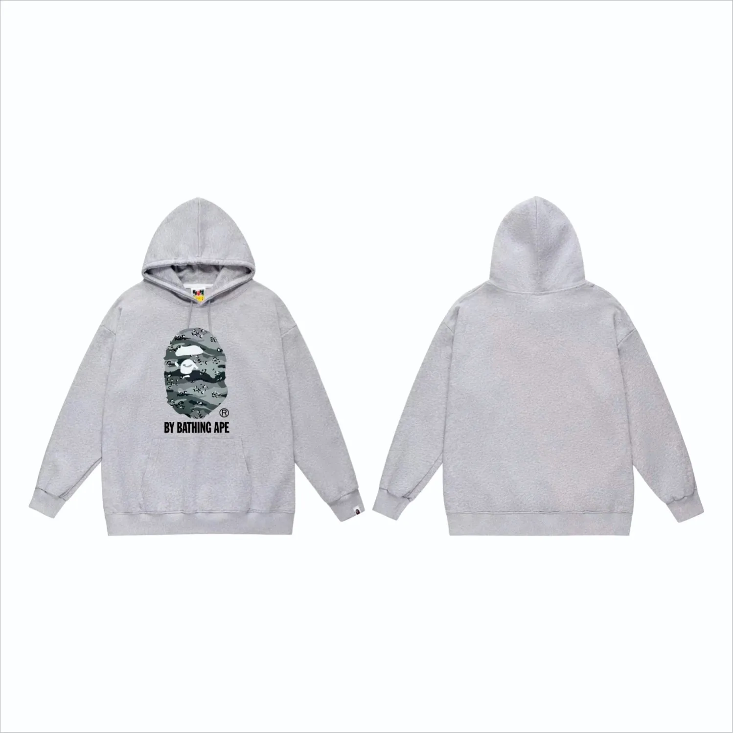 P160 model number SC842# terry 80 plus velvet 90 (top version) BAPE desert ape head letter print hooded sweatshirt Made of 380g large terry (drop shoulder large version) fabric, soft and non-pilling texture, imported environmentally friendly printing glue, bright and three-dimensional pattern, quality 💥Same style for men and women. The upper body is trendy. Color: black and yellow, white and yellow, gray and yellow, black and gray, white and gray, gray and gray. Size: S M L XL XXL