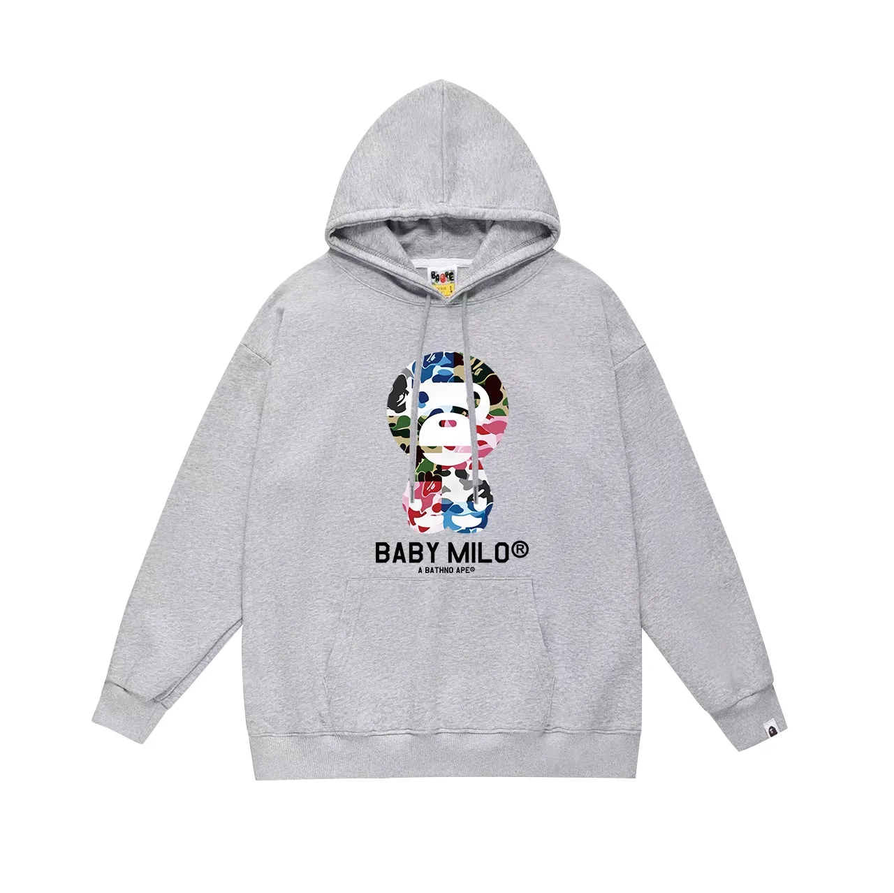 Model number SC693#terry p160 plus velvet p180💰 (top version) BAPE ANC mixed camouflage ape print hooded sweatshirt Made of 380g large terry 430g silver fox velvet (drop shoulder large version) fabric, soft texture and no pilling Imported environmentally friendly printing glue The pattern is bright and three-dimensional Quality💥Same style for men and women The upper body is trendy Color: black white gray Size: S M L XL XXL