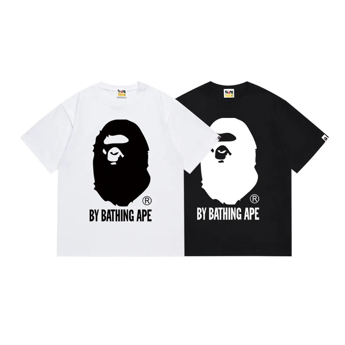 SC164#p110💰 (Top version) BAPE classic ape head letter printed short-sleeved T-shirt Made of 260 grams of high-quality high-weave pure cotton fabric, double yarn combed, soft texture and no pilling Imported environmentally friendly printing glue, bright and three-dimensional pattern, quality 💥Same style for men and women, the upper body is fashionable Color: black white Size: S M L XL XXL