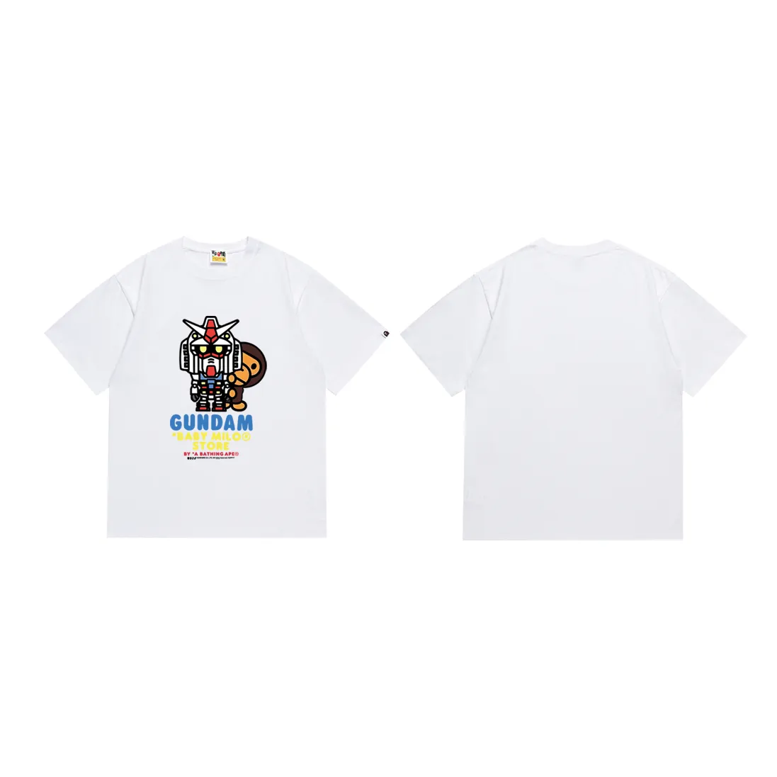 SC189#p110💰 (Top version) BAPE robot monkey cartoon animation pattern printed T-shirt Made of 260 grams of high-quality high-weave pure cotton fabric, double yarn combed, soft texture and no pilling Imported environmentally friendly printing glue, bright and three-dimensional pattern, quality 💥Same style for men and women, the upper body is fashionable Color: black white Size: S M L XL XXL