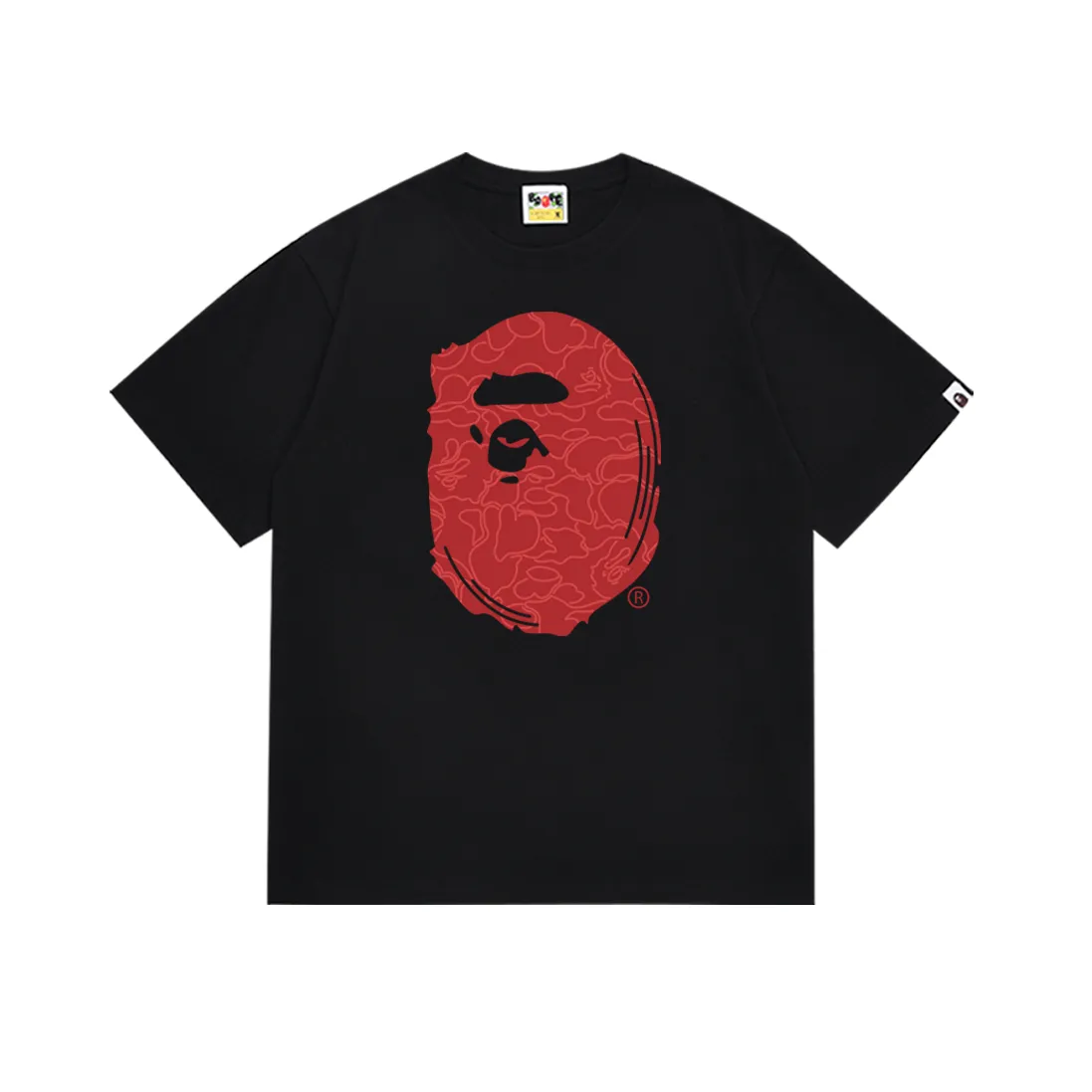 SC173#p110💰 (Top version) BAPE 30th anniversary limited camouflage short-sleeved T-shirt made of 260 grams of high-quality high-weave pure cotton fabric, double yarn combed, soft texture and no pilling Imported environmentally friendly printing glue, bright and three-dimensional pattern, quality 💥Same style for men and women, the upper body is fashionable Color: black white Size: S M L XL XXL