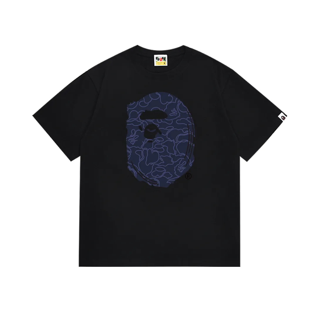 SC173#p110💰 (Top version) BAPE 30th anniversary limited camouflage short-sleeved T-shirt made of 260 grams of high-quality high-weave pure cotton fabric, double yarn combed, soft texture and no pilling Imported environmentally friendly printing glue, bright and three-dimensional pattern, quality 💥Same style for men and women, the upper body is fashionable Color: black white Size: S M L XL XXL