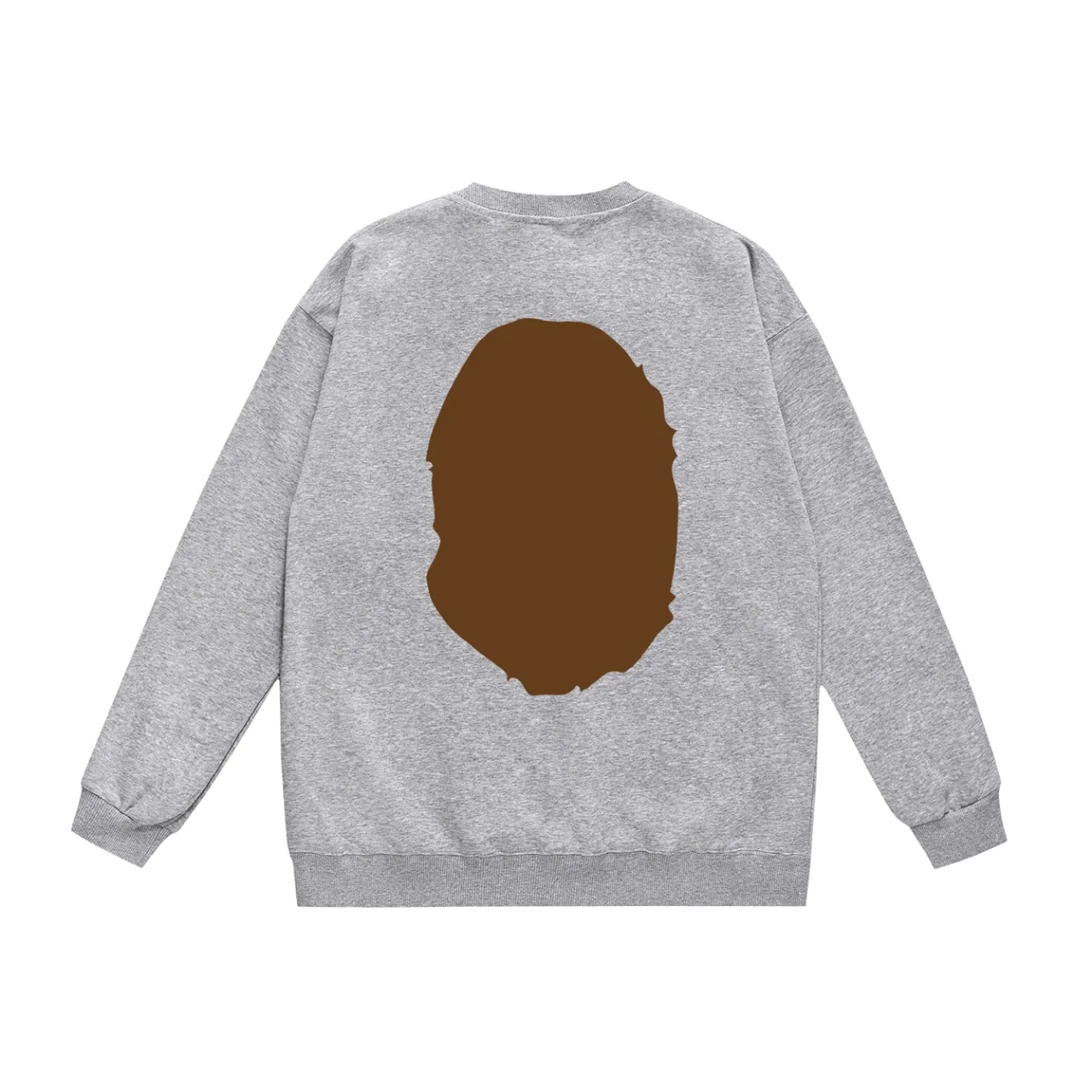 P150 model number SC475# terry 75 plus velvet 80 (top version) BAPE classic front and rear big ape head round neck sweatshirt. Made of 350g large terry (drop shoulder large version) fabric. The texture is soft and non-pilling. Imported environmentally friendly printing glue. The pattern is bright and three-dimensional. Quality 💥Same style for men and women. The upper body is trendy. Color: black white gray Size: S M L XL XXL