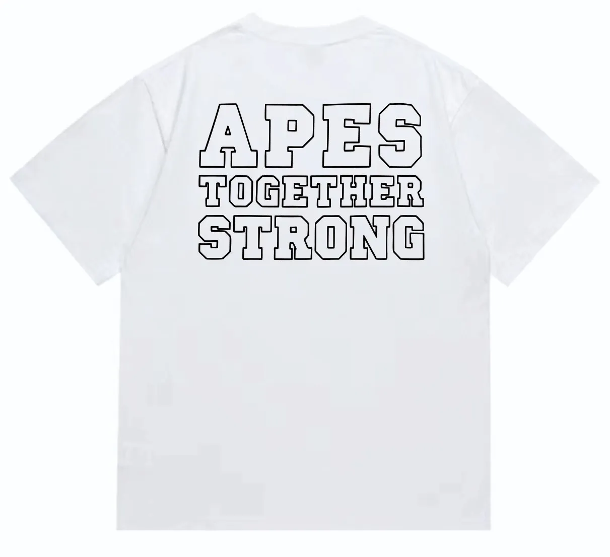 SC248#p110💰 (top version) BAPE classic ape head letter printed short-sleeved T-shirt. Made of 260 grams of high-quality high-weave pure cotton fabric. Double yarn combed, soft texture and no pilling. Imported environmentally friendly printing glue. Bright and three-dimensional pattern. Quality💥Same style for men and women. The upper body is trendy. Color: black, white, navy blue, apricot. Size: S M L XL XXL