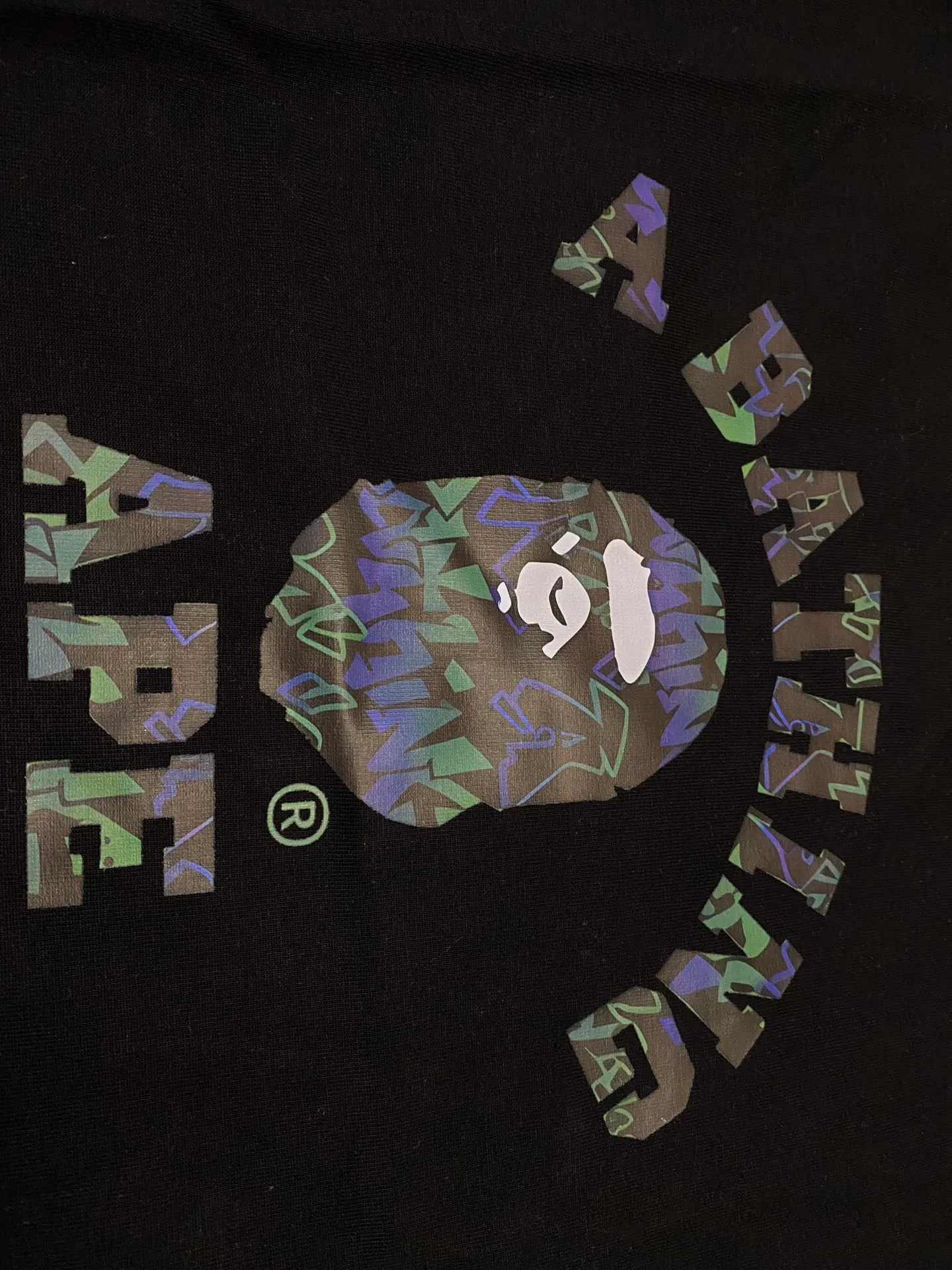 SC124#p110💰 (top version) BAPE ape head letter printed short-sleeved T-shirt Made of 260 grams of high-quality high-weave pure cotton fabric, double yarn combed, soft and non-pilling, imported environmentally friendly printing glue, bright and three-dimensional pattern, quality 💥Same style for men and women, the upper body is fashionable Color: black white Size: S M L XL XXL