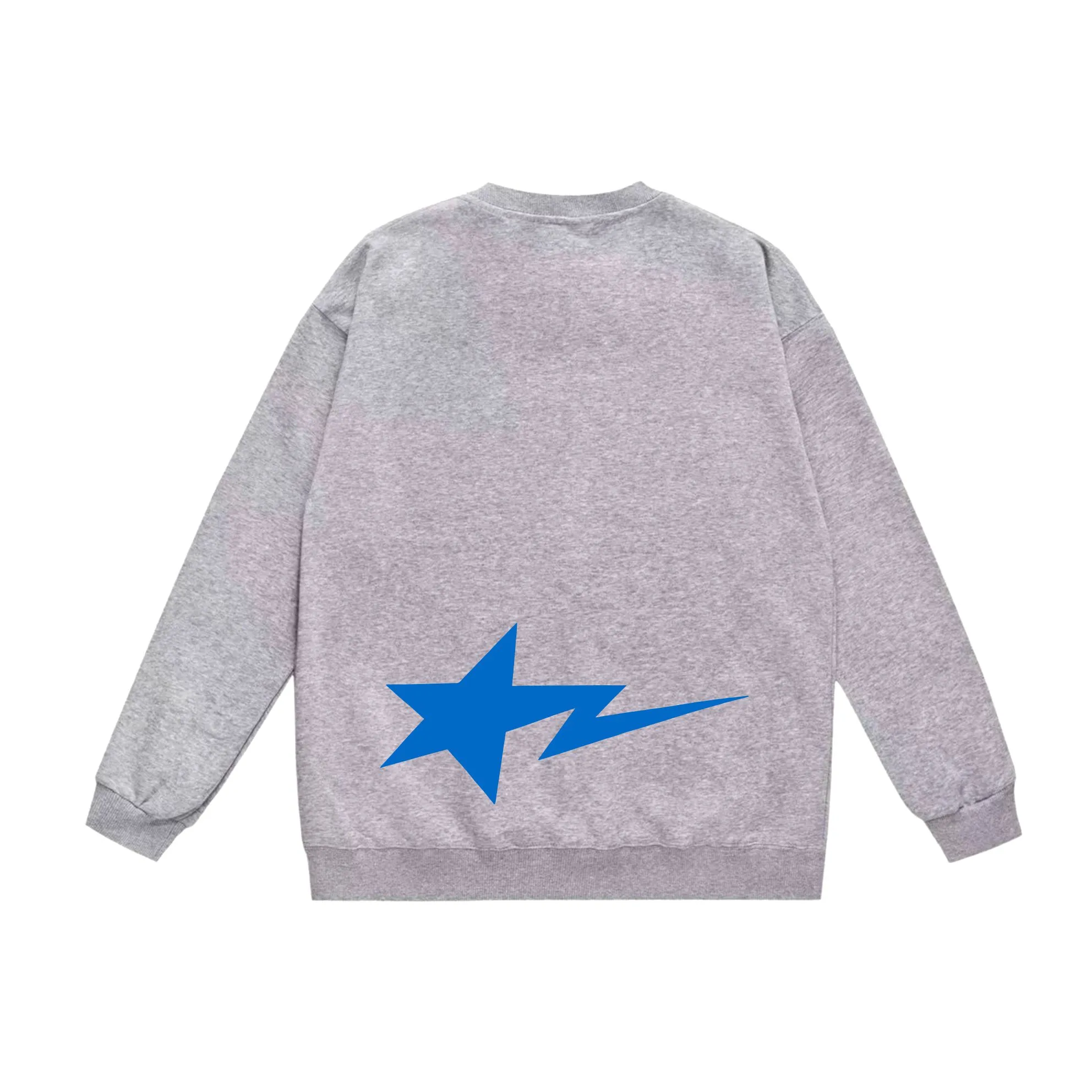 P170 model number SC563# terry 80 plus velvet 85 (top version) BAPE ape head letter contrast star printed round neck sweatshirt. Made of 350 grams of large terry (drop shoulder large version) fabric. The texture is soft and non-pilling. Imported environmentally friendly printing glue. The pattern is bright and three-dimensional. Quality 💥Same style for men and women. The upper body is trendy. Color: black white gray Size: S M L XL XXL