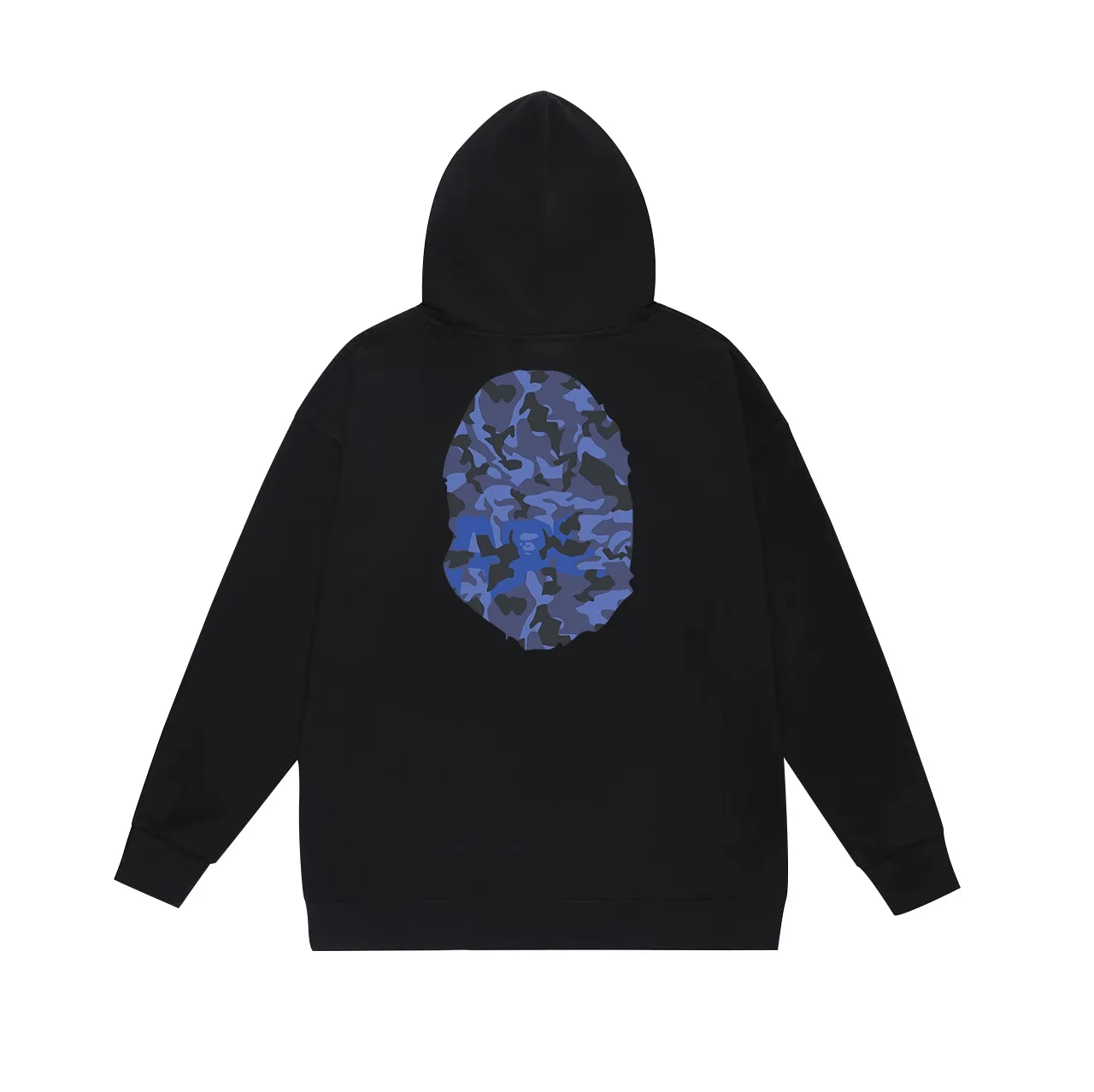 Model No. SC628# terry p160 plus velvet p180💰 (top version) BAPE desert camouflage ape head double-sided printed hooded sweatshirt. Made of 380g large terry 430g silver fox velvet (drop shoulder large version) fabric. The texture is soft and non-pilling. Imported environmentally friendly printing glue. The pattern is bright and three-dimensional. Quality💥Same style for men and women. The upper body is trendy. Color: black white gray Size: S M L XL XXL