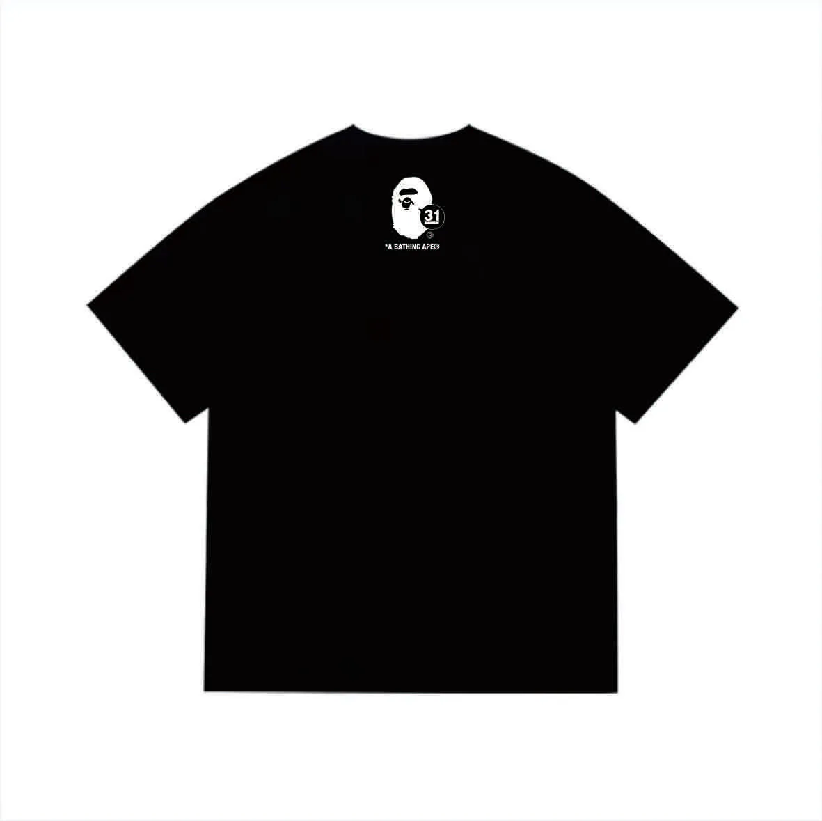 SC1035#p110💰 (top version) BAPE uses 260 grams of high-quality high-weave pure cotton fabric, double yarn combed, soft texture and no pilling, imported environmentally friendly printing glue, bright and three-dimensional pattern, quality 💥Same style for men and women, the upper body is fashionable Color: black white Size: S M L XL XXL