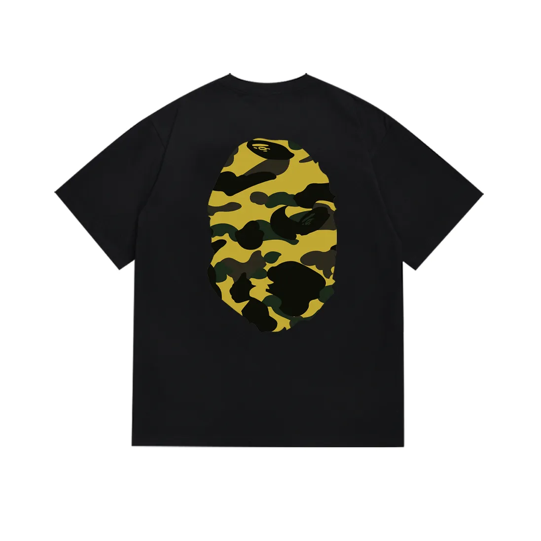 P110 SC060# (top version) BAPE double-sided camouflage ape head printed short-sleeved T-shirt Made of 260 grams of high-quality high-weave pure cotton fabric, double yarn combed, soft texture and no pilling Imported environmentally friendly printing glue, bright and three-dimensional pattern, quality 💥unisex style, the upper body is fashionable Color: white camouflage black camouflage white yellow black yellow white green black green white purple black purple white red black red Size: S M L XL XXL