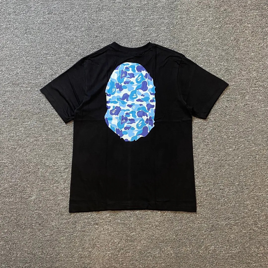 💰140 Bape Abc Blue Pink Green Camouflage Ape Man Reappearance 280g Couple Model: S-XXL [White Green Black Green White Blue Black Blue White Pink Black Pink]