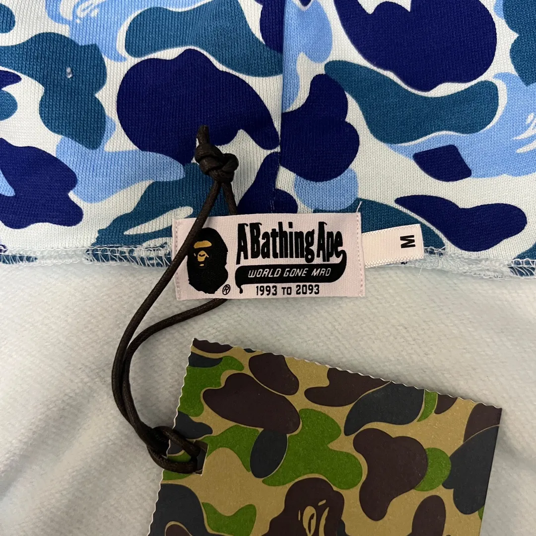 💰380 BAPE abc camo shark 980g pure cotton custom fabric See details for guaranteed goods Couple model: S—XXL [Blue Green Pink]