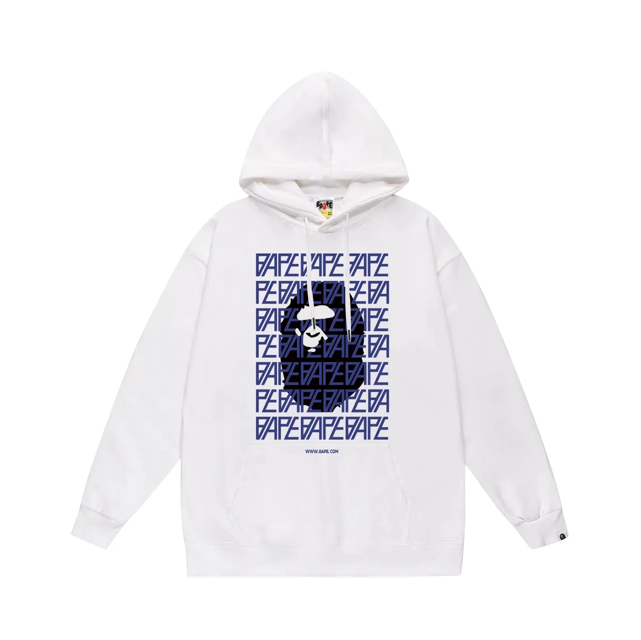 P160 model number SC780# terry 80 plus velvet 90 (top version) BAPE ape head monogram printed hooded sweatshirt. Made of 380g large terry (drop shoulder large version) fabric. The texture is soft and non-pilling. Imported environmentally friendly printing glue. The pattern is bright and three-dimensional. Quality 💥Same style for men and women. The upper body is trendy. Color: black white gray Size: S M L XL XXL