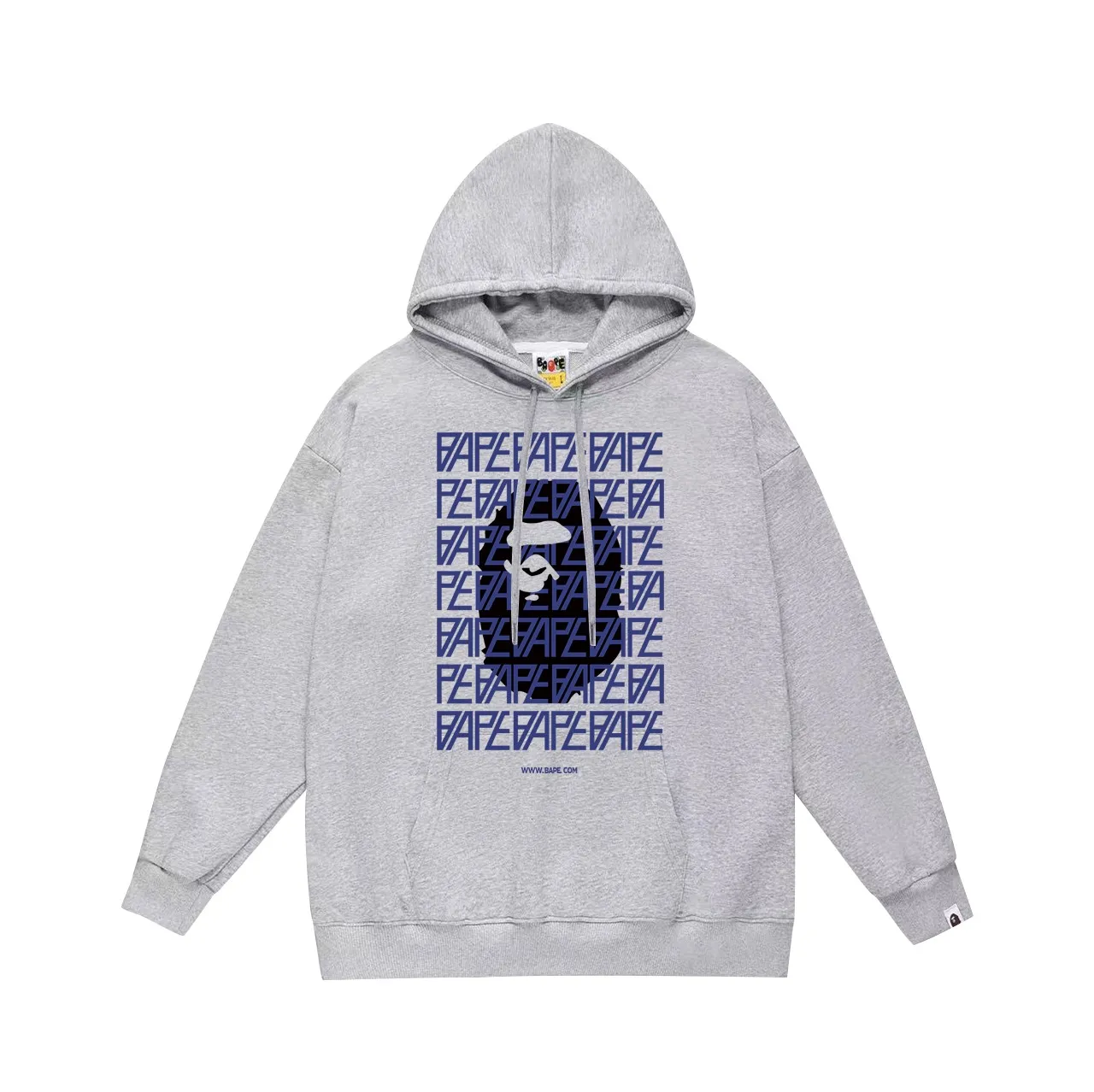 P160 model number SC780# terry 80 plus velvet 90 (top version) BAPE ape head monogram printed hooded sweatshirt. Made of 380g large terry (drop shoulder large version) fabric. The texture is soft and non-pilling. Imported environmentally friendly printing glue. The pattern is bright and three-dimensional. Quality 💥Same style for men and women. The upper body is trendy. Color: black white gray Size: S M L XL XXL