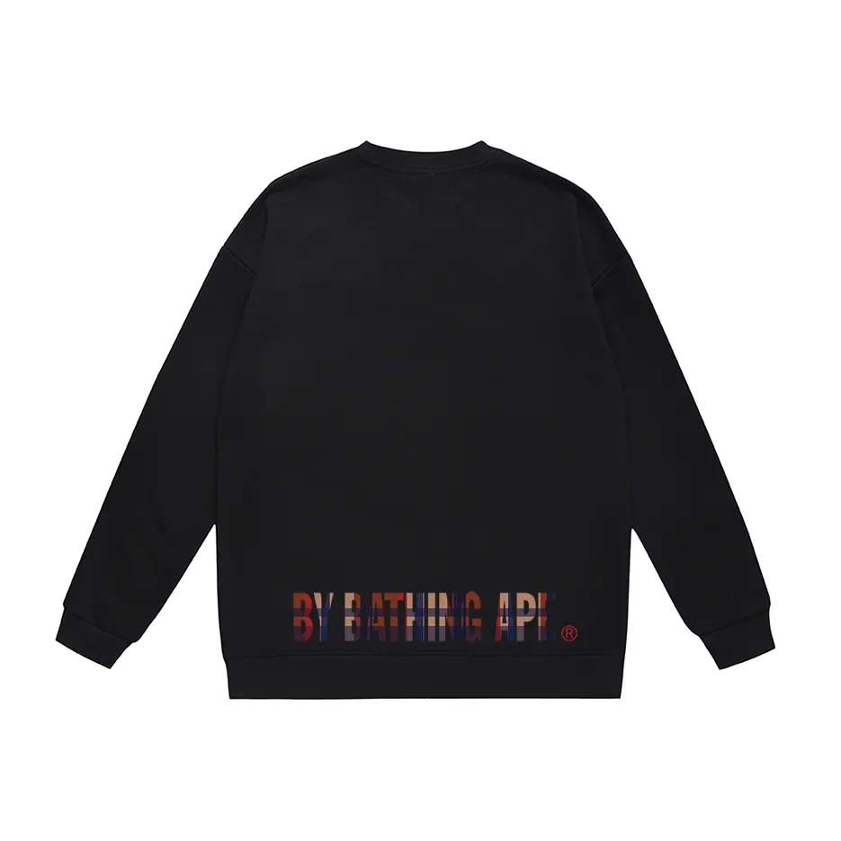 P150 model number SC492# terry 75 plus velvet 80 (top version) BAPE plaid ape face letter pattern printed round neck sweatshirt Made of 350g large terry (drop shoulder large version) fabric, soft texture and no pilling Imported environmentally friendly printing glue The pattern is bright and three-dimensional Quality 💥Same style for men and women The upper body is trendy Color: black white gray Size: S M L XL XXL