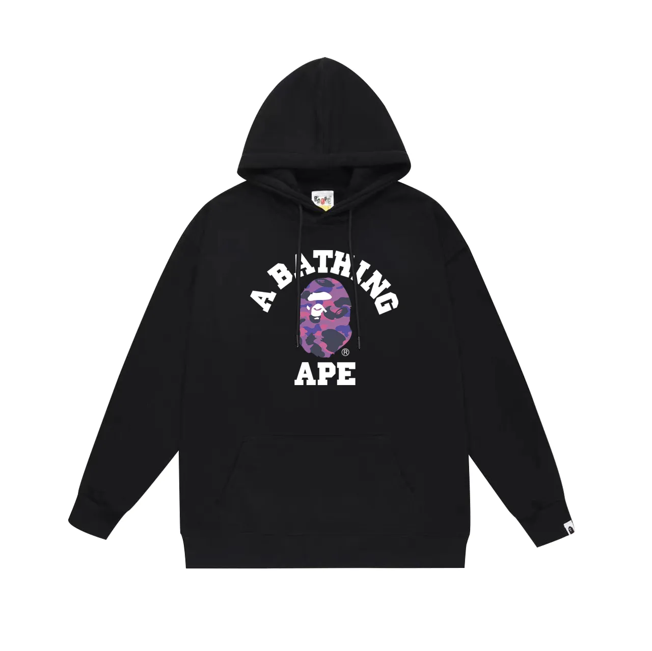 P160 model number SC762# terry 80 plus velvet 90 (top version) BAPE classic monogram ape head print hooded sweatshirt. Made of 380g large terry (drop shoulder large version) fabric. The texture is soft and non-pilling. Imported environmentally friendly printing glue. The pattern is bright and three-dimensional. Quality 💥Same style for men and women. The upper body is trendy. Color: black white gray Size: S M L XL XXL