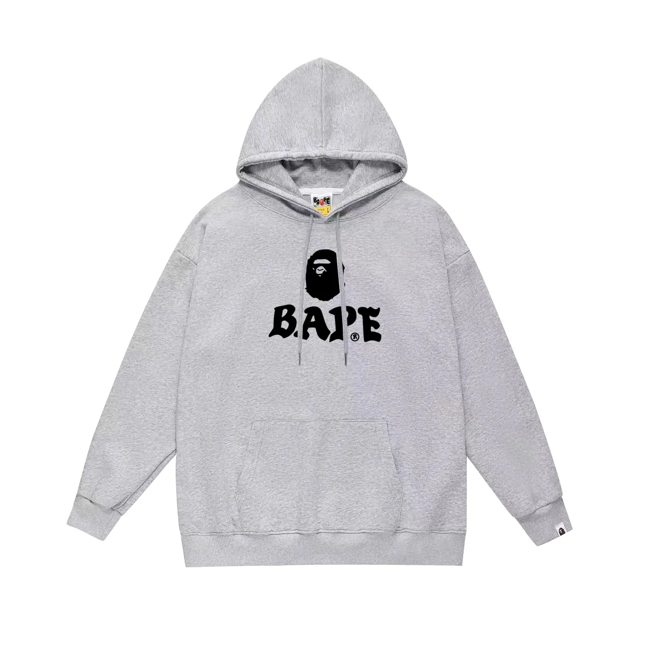 Model No. SC735#terry p160 plus velvet 180💰 (top version) BAPE autumn and winter contrasting ape head letter pattern printed hooded sweatshirt. Made of 380 grams of large terry (drop shoulder large version) fabric. The texture is soft and non-pilling. Imported environmentally friendly printing glue. The pattern is bright and three-dimensional. Quality💥Same style for men and women. The upper body is trendy. Color: black white gray Size: S M L XL XXL