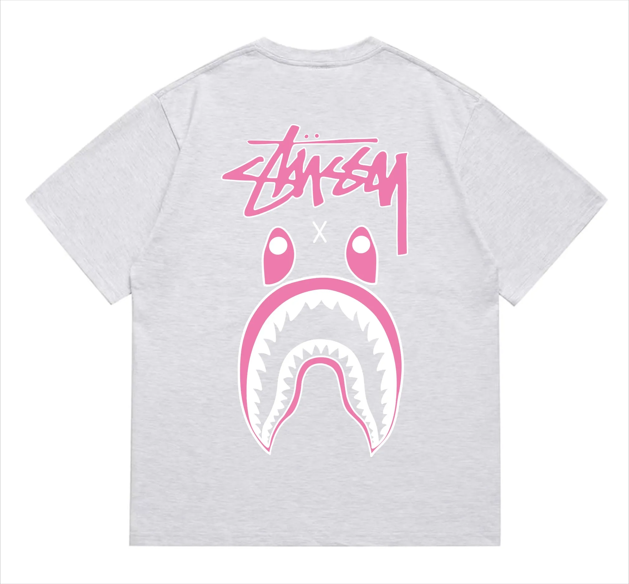 SC204#p110💰 (Top version) BAPE×Stussy co-branded Stussy letter ape print T-shirt Made of 260 grams of high-quality high-weave pure cotton fabric, double yarn combed, soft and non-pilling, imported environmentally friendly printing glue, bright and three-dimensional pattern, quality 💥Same style for men and women, the upper body is fashionable Color: black and white, gray and white, pink and white, red and white, white and black, gray and black, pink and black, red and black Size: S M L XL XXL