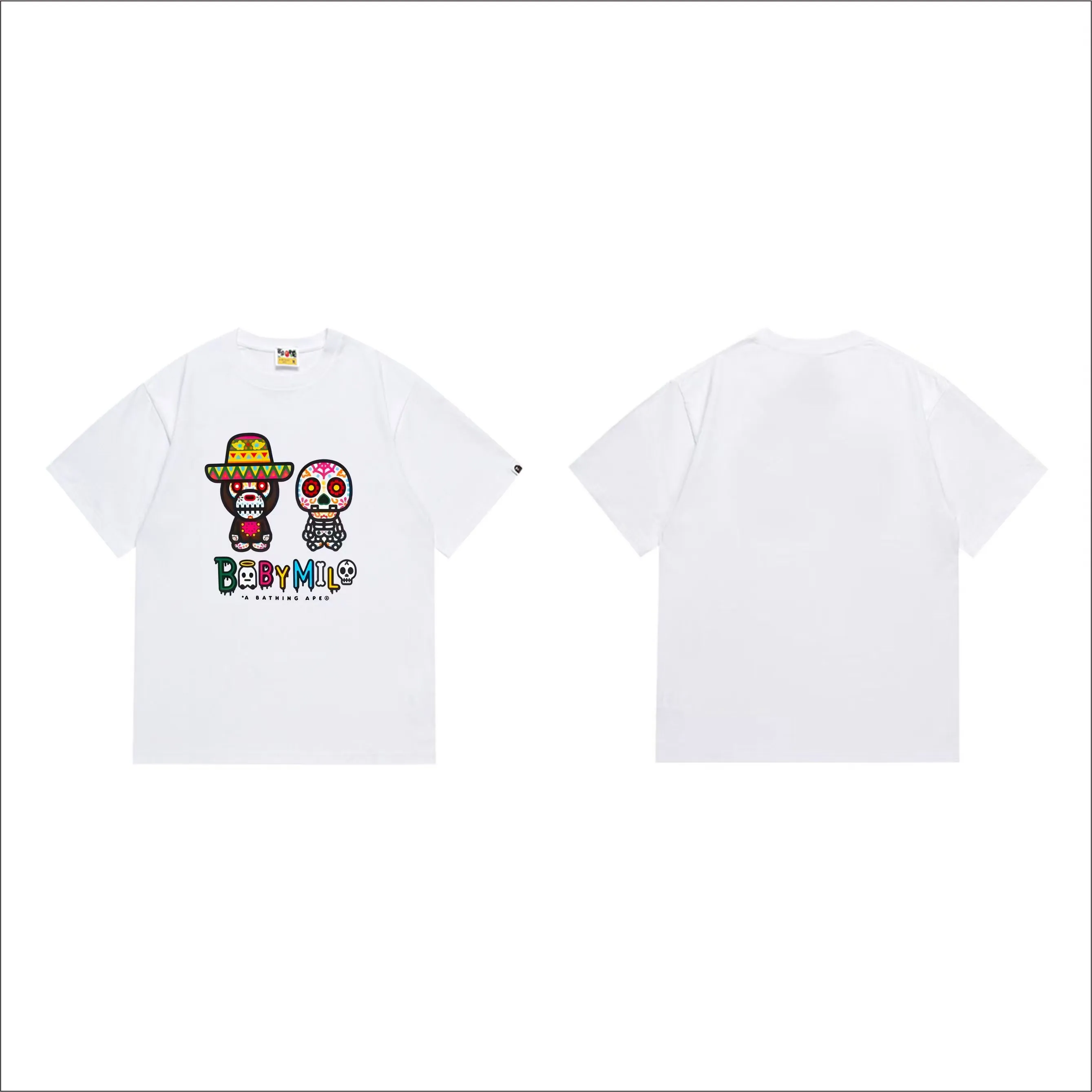 SC1008#p110💰 (top version) BAPE uses 260 grams of high-quality high-weave pure cotton fabric, double yarn combed, soft texture and no pilling, imported environmentally friendly printing glue, bright and three-dimensional pattern, quality 💥Same style for men and women, the upper body is fashionable Color: black white Size: S M L XL XXL